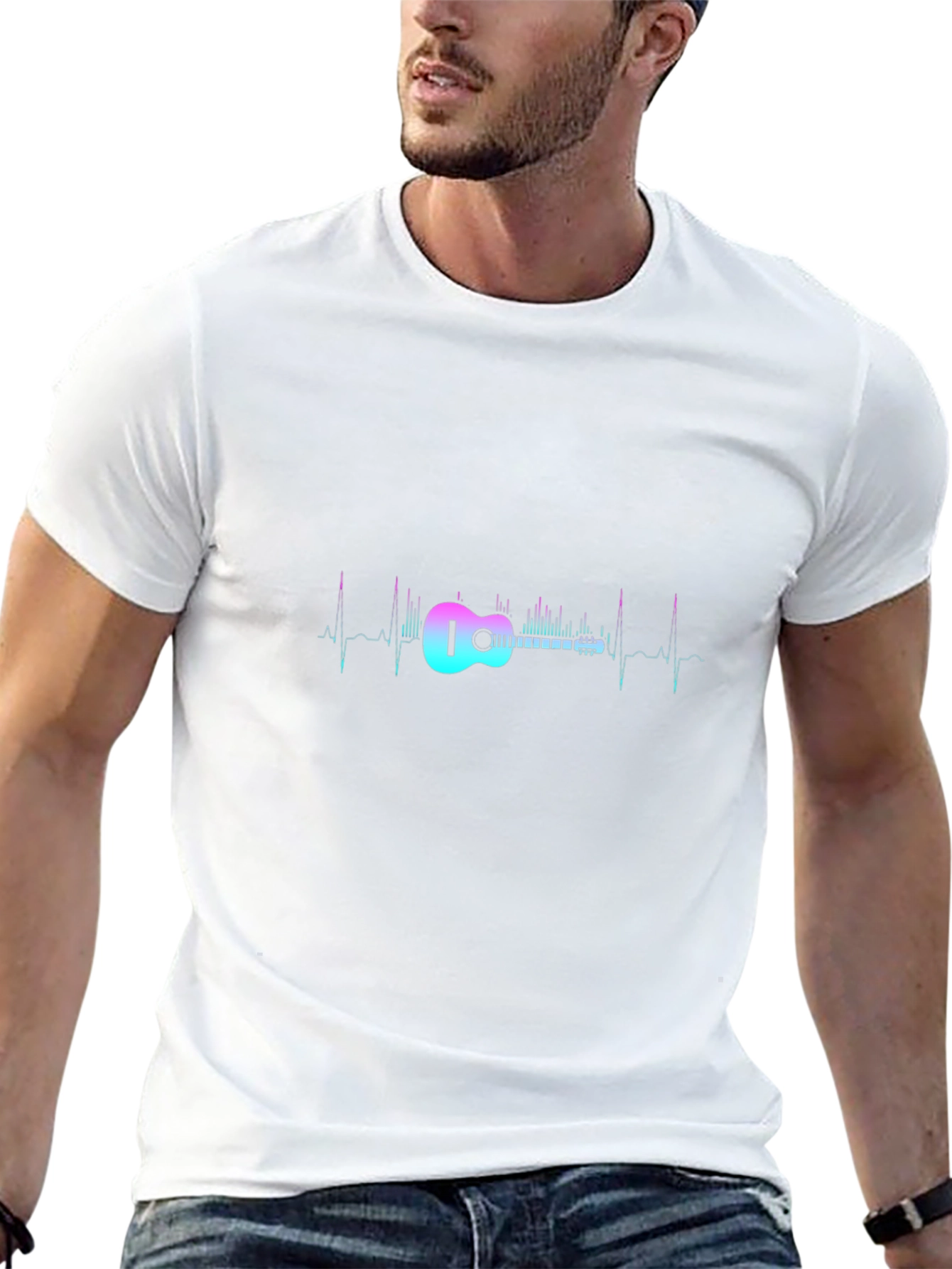 Guitar Heartbeat Black Tee