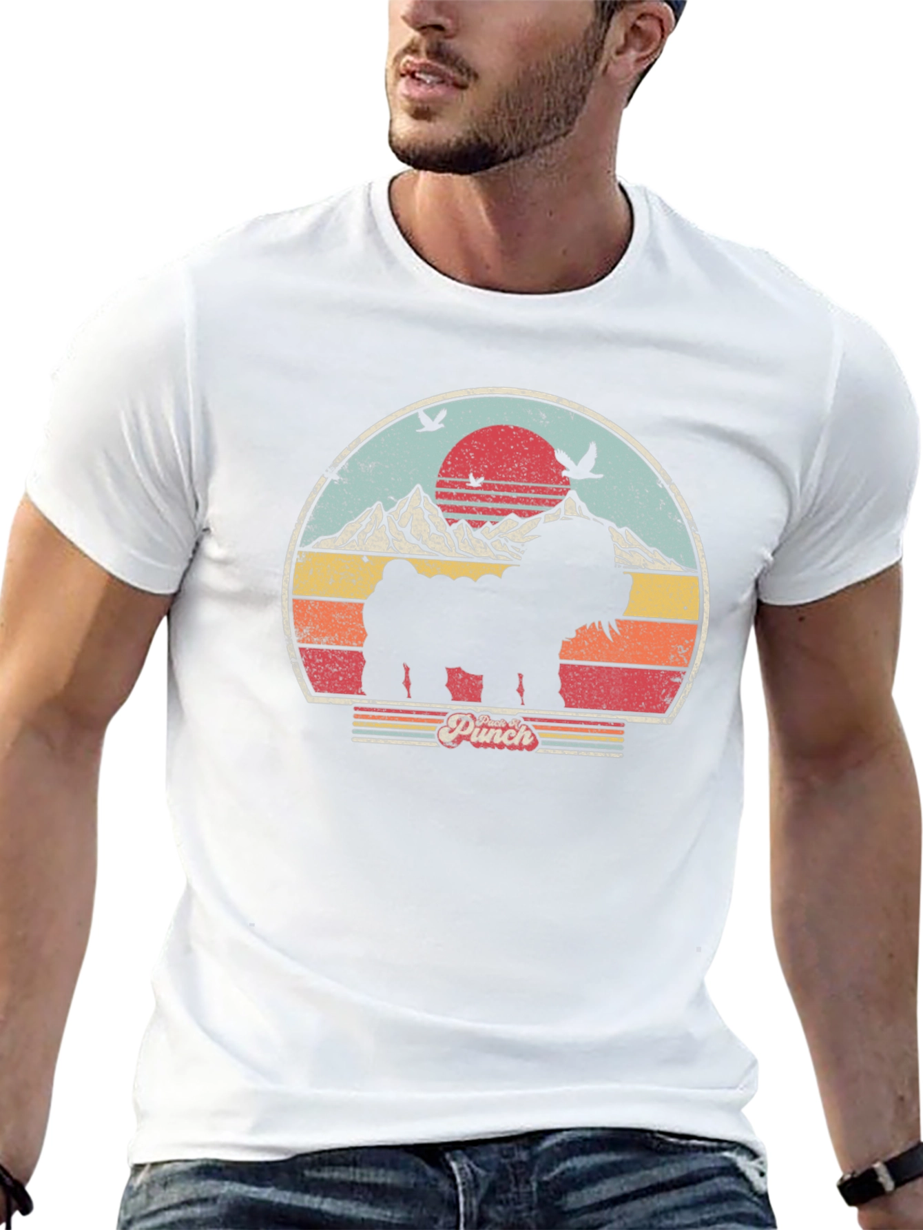 Retro Dog Silhouette Graphic Tee