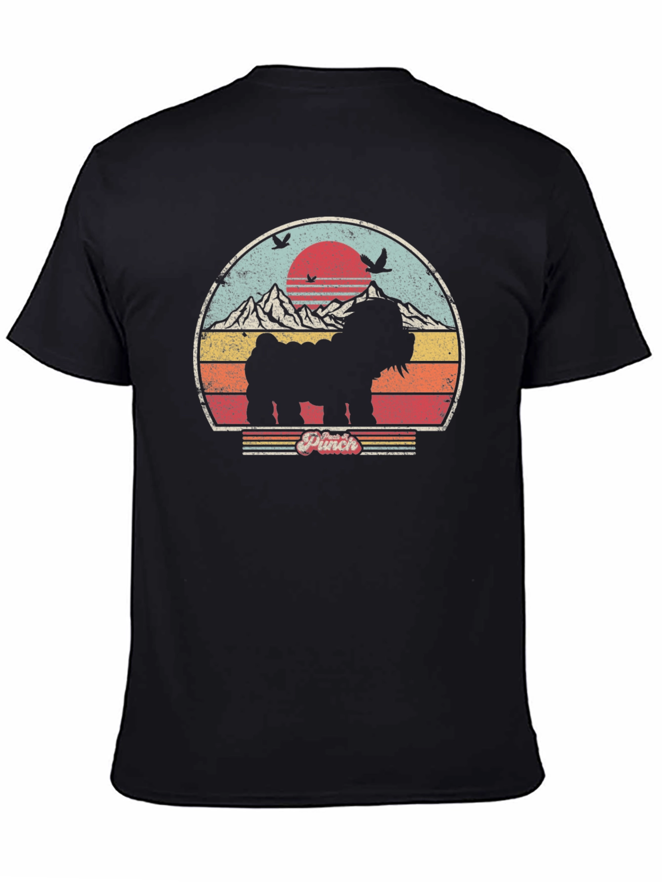 Retro Dog Silhouette Graphic Tee