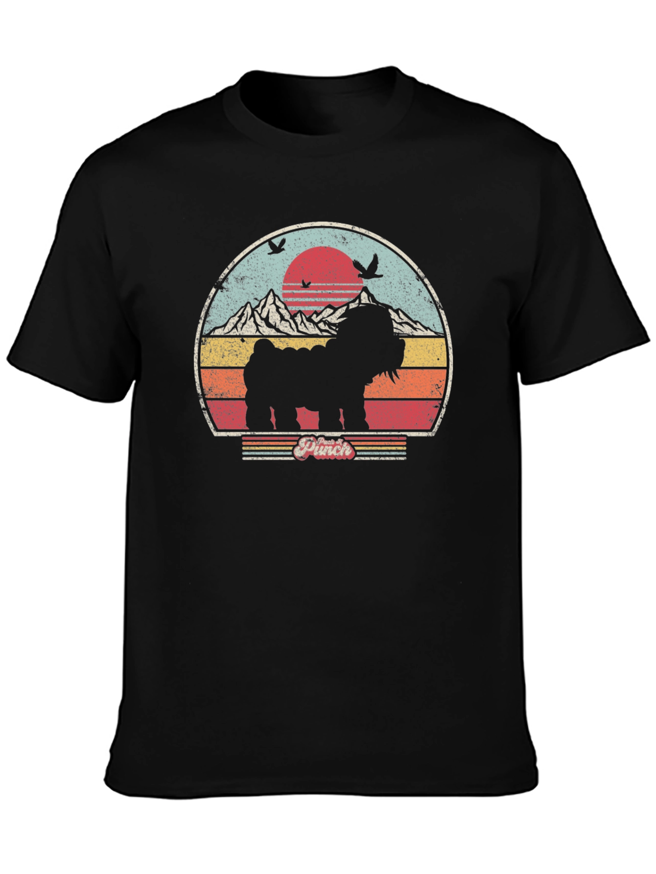 Retro Dog Silhouette Graphic Tee