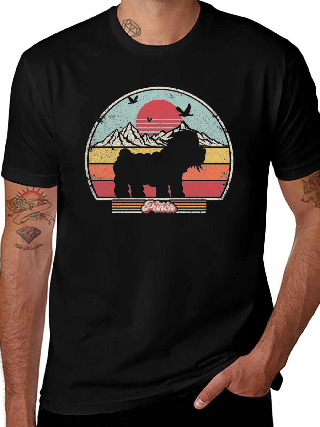 Retro Dog Silhouette Graphic Tee