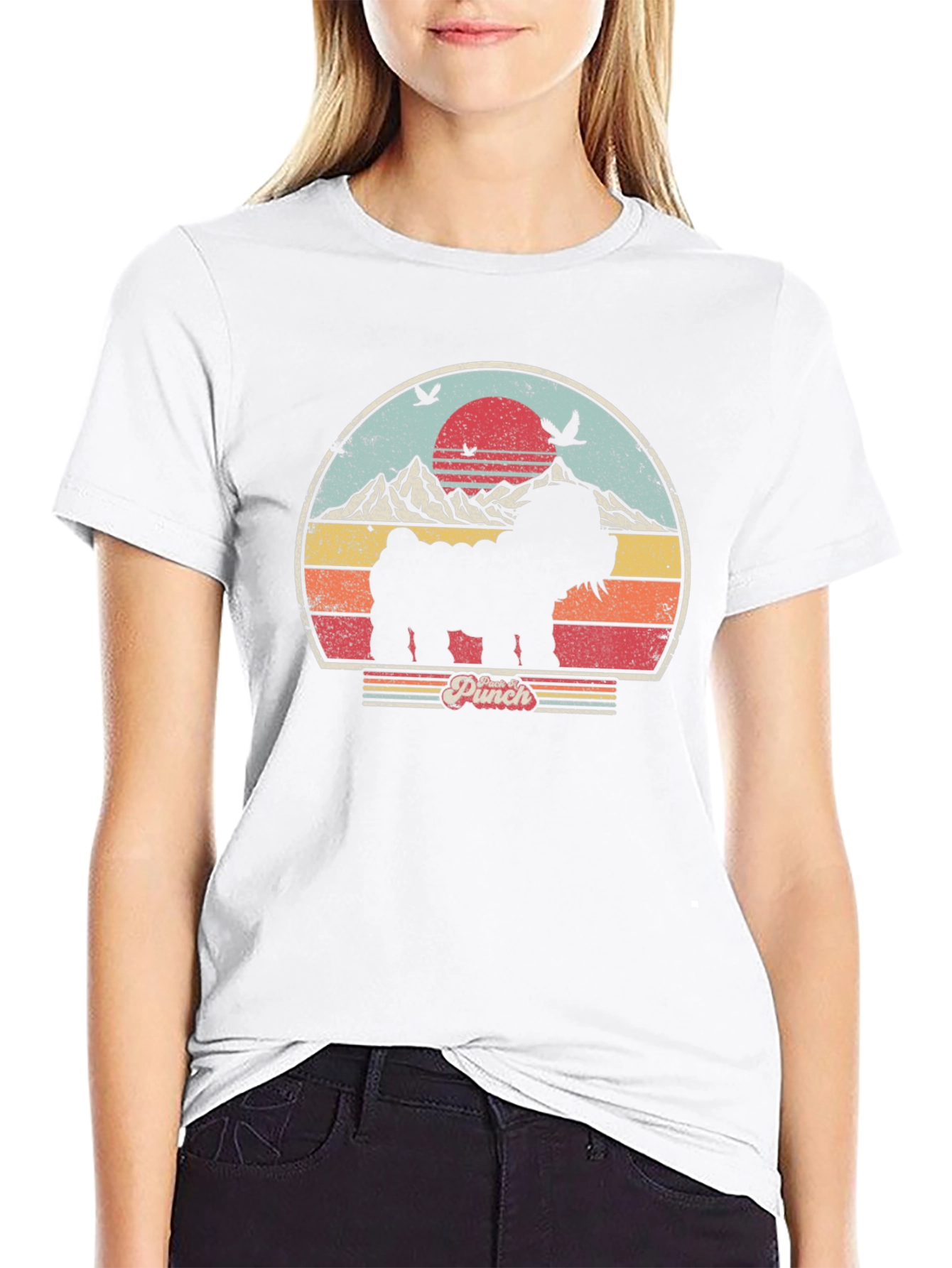 Retro Dog Silhouette Graphic Tee