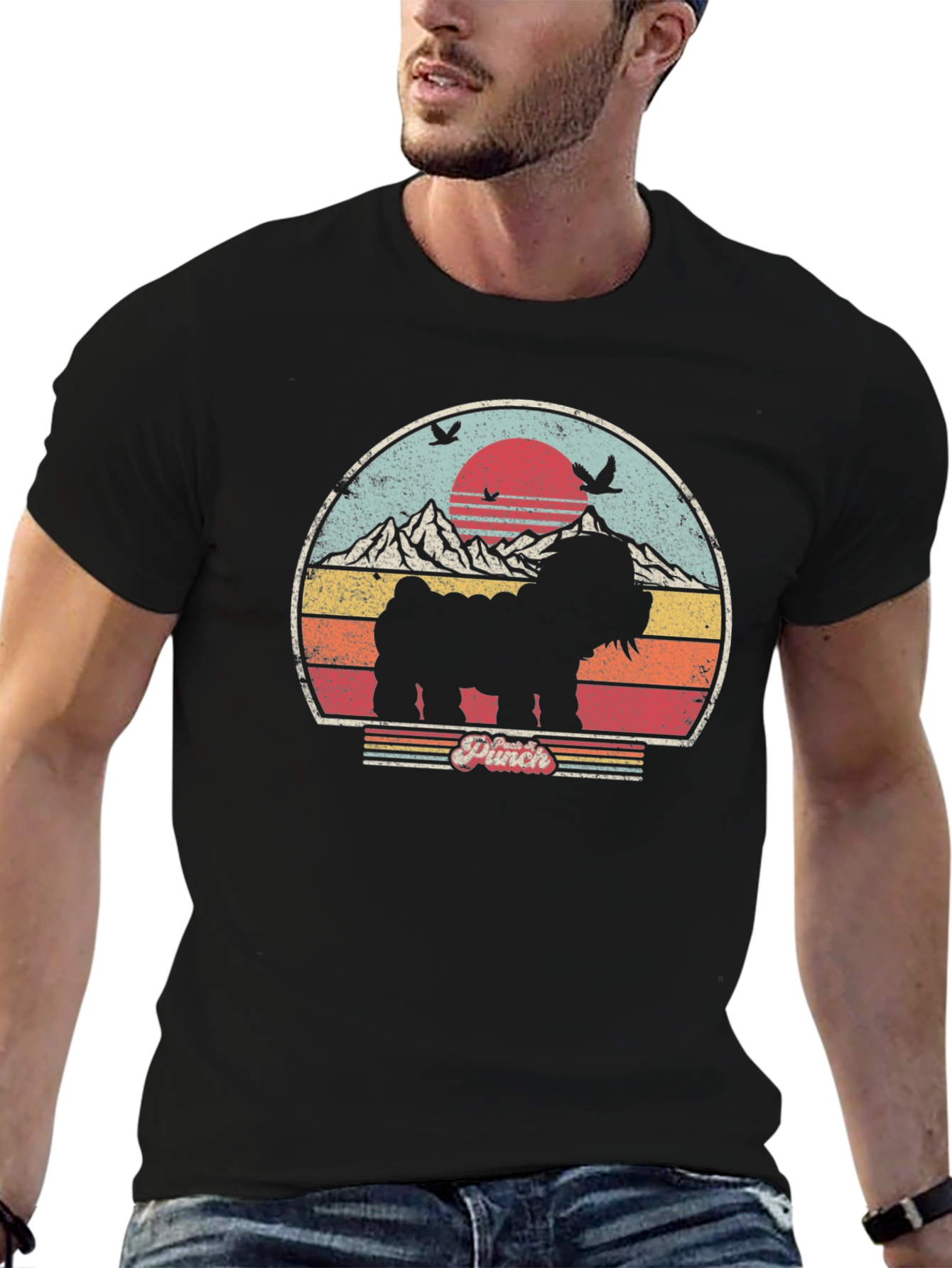 Retro Dog Silhouette Graphic Tee