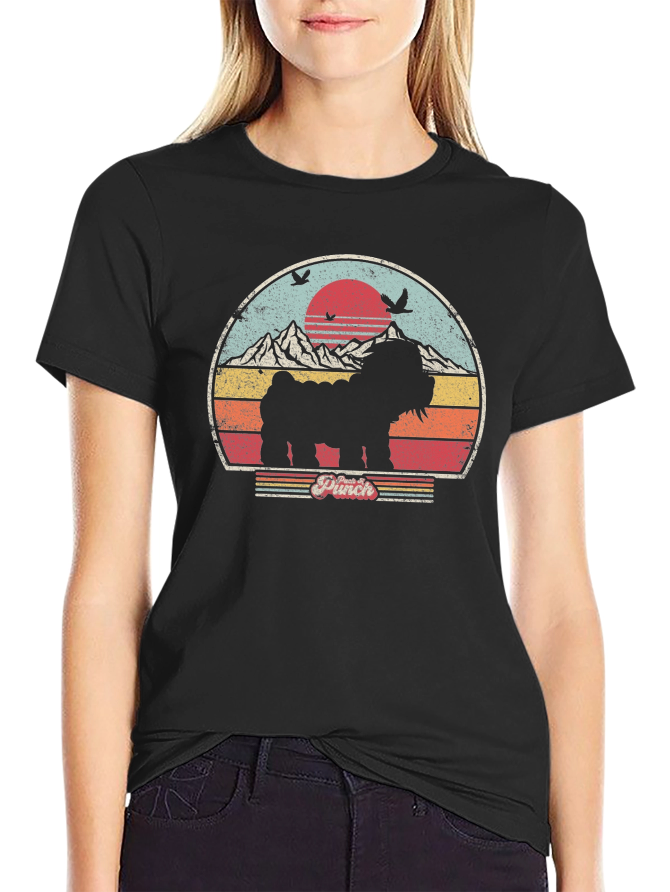 Retro Dog Silhouette Graphic Tee