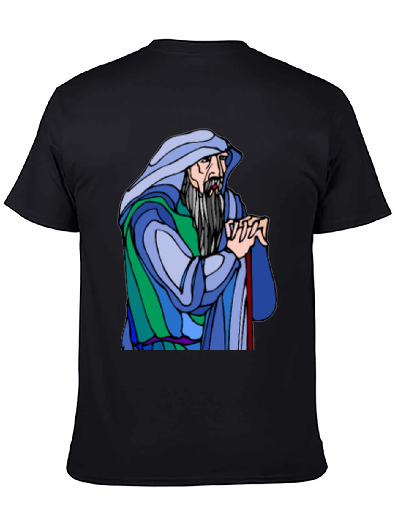 Wizard Graphic Print Black T-Shirt