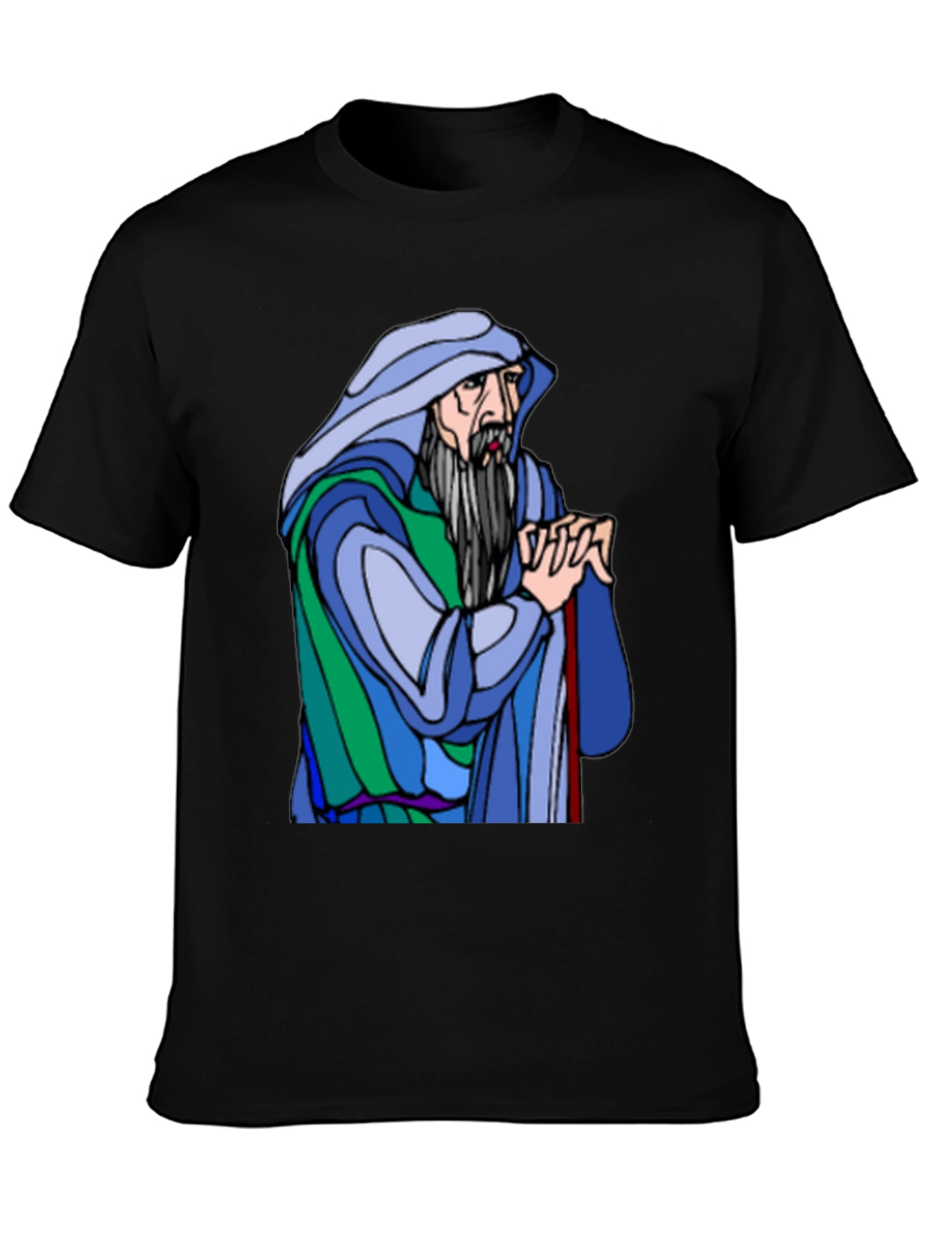 Wizard Graphic Print Black T-Shirt
