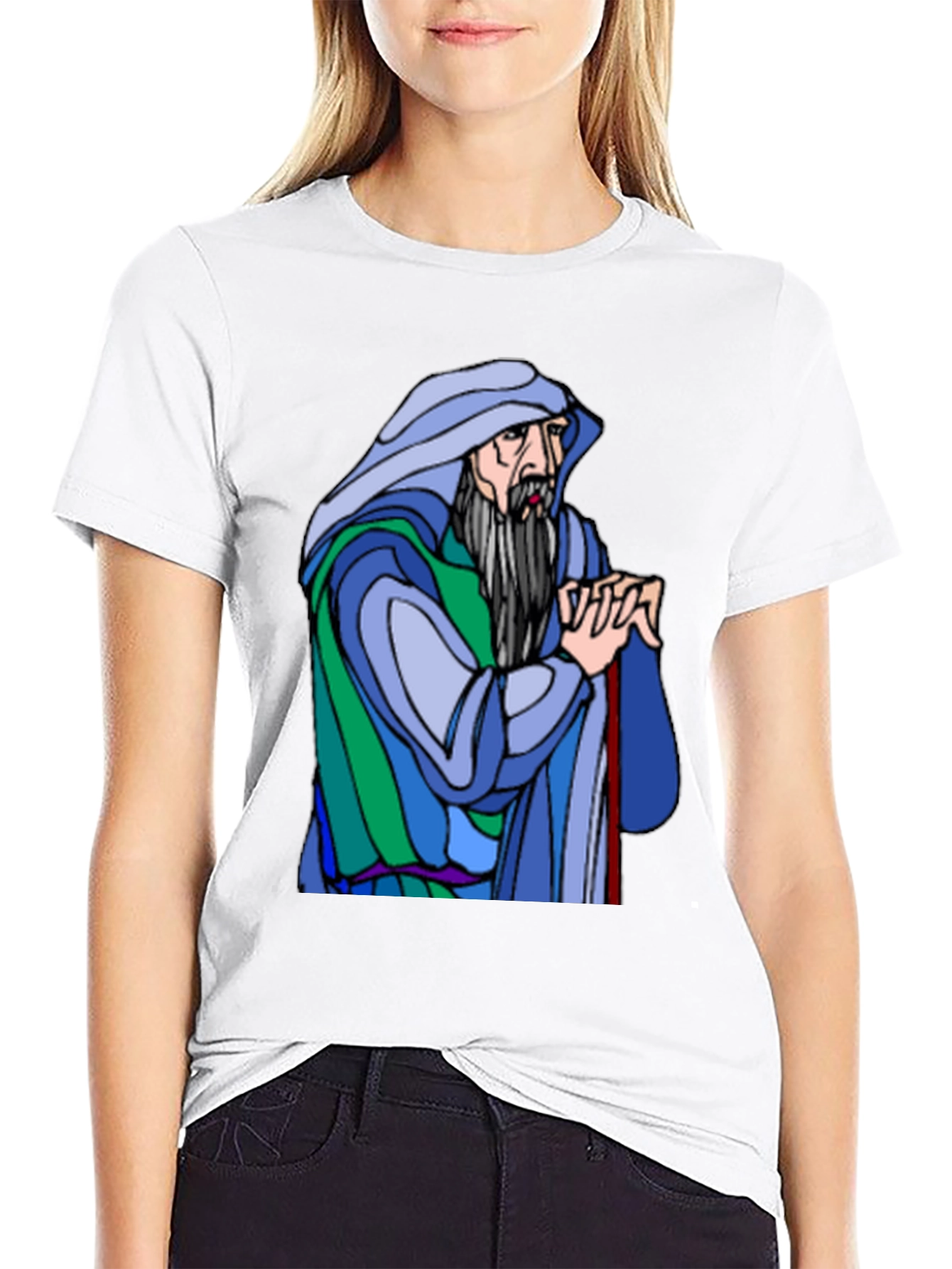 Wizard Graphic Print Black T-Shirt