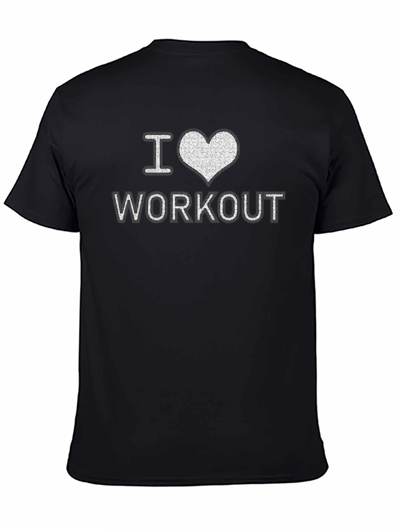 I Heart Workout Graphic Black T-Shirt