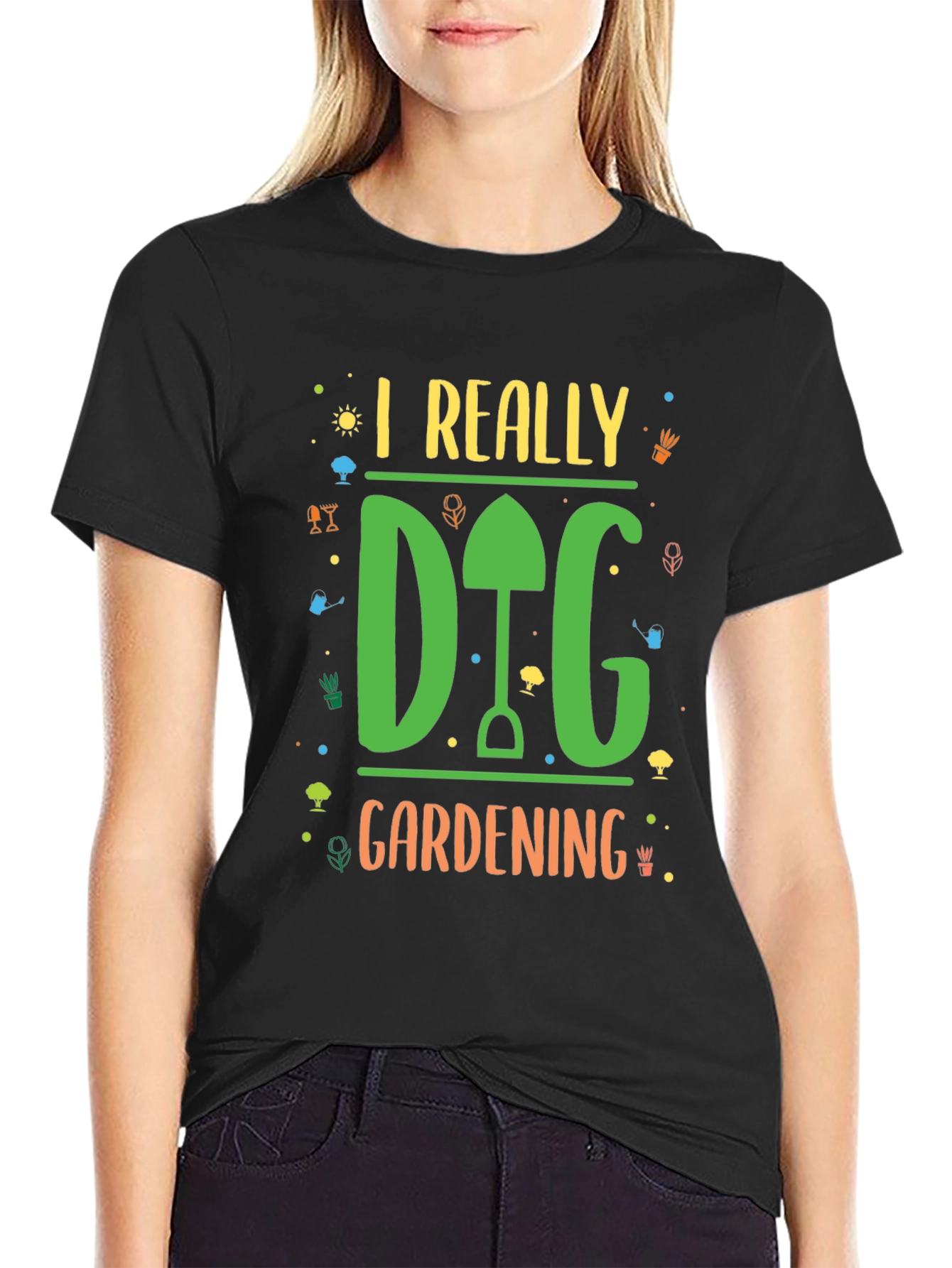 I Really Dig Gardening Black T-Shirt