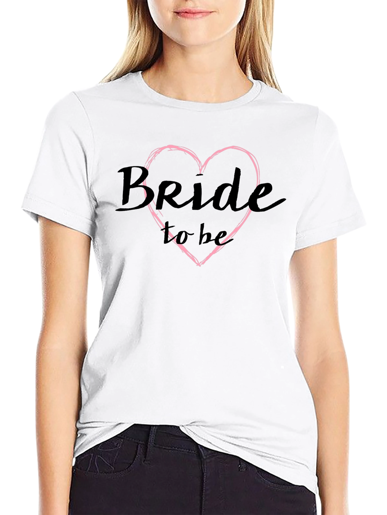 Bride To Be Black T-Shirt Wedding Celebration Tee