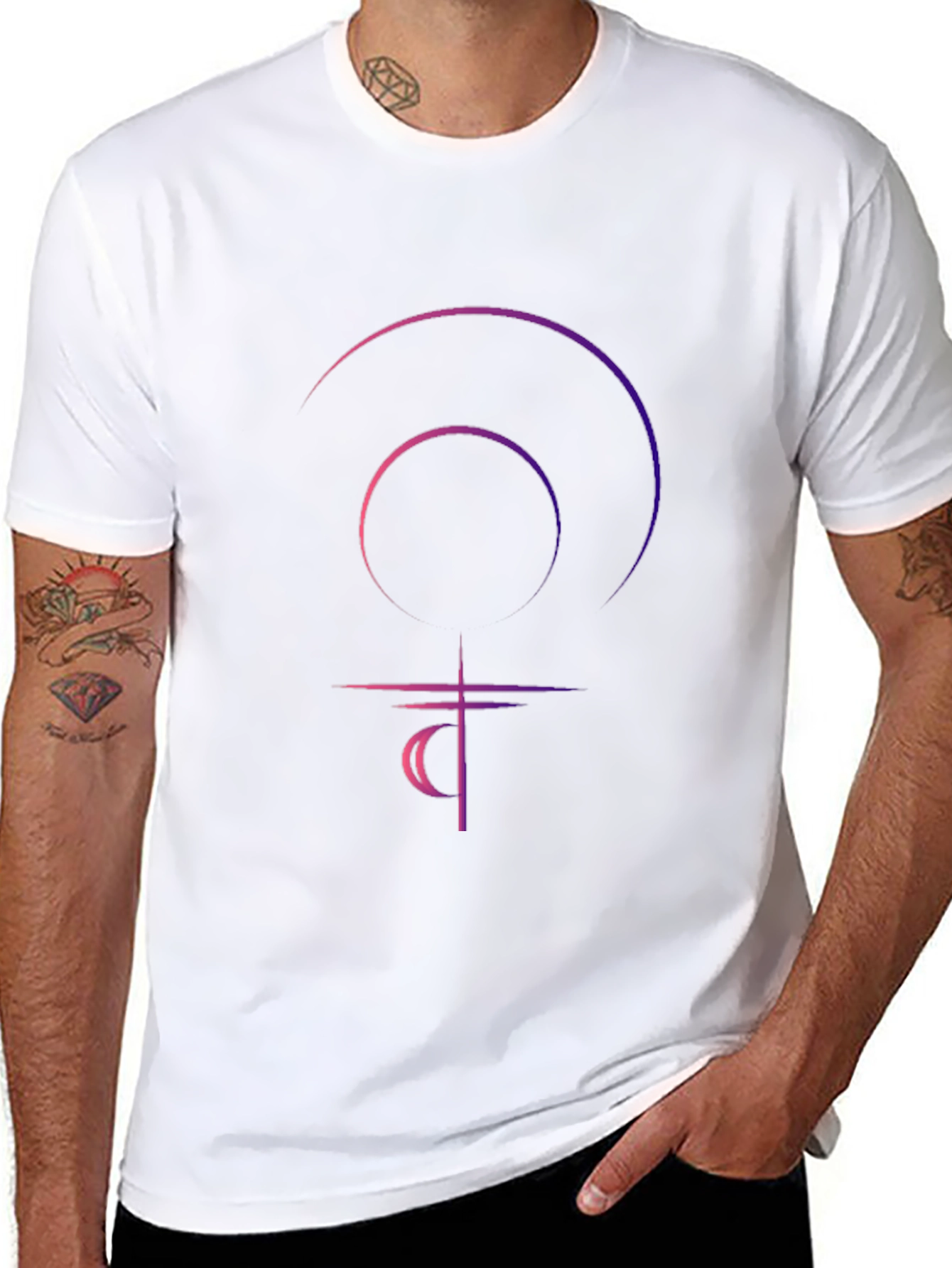 Black T-Shirt with Graphic Design