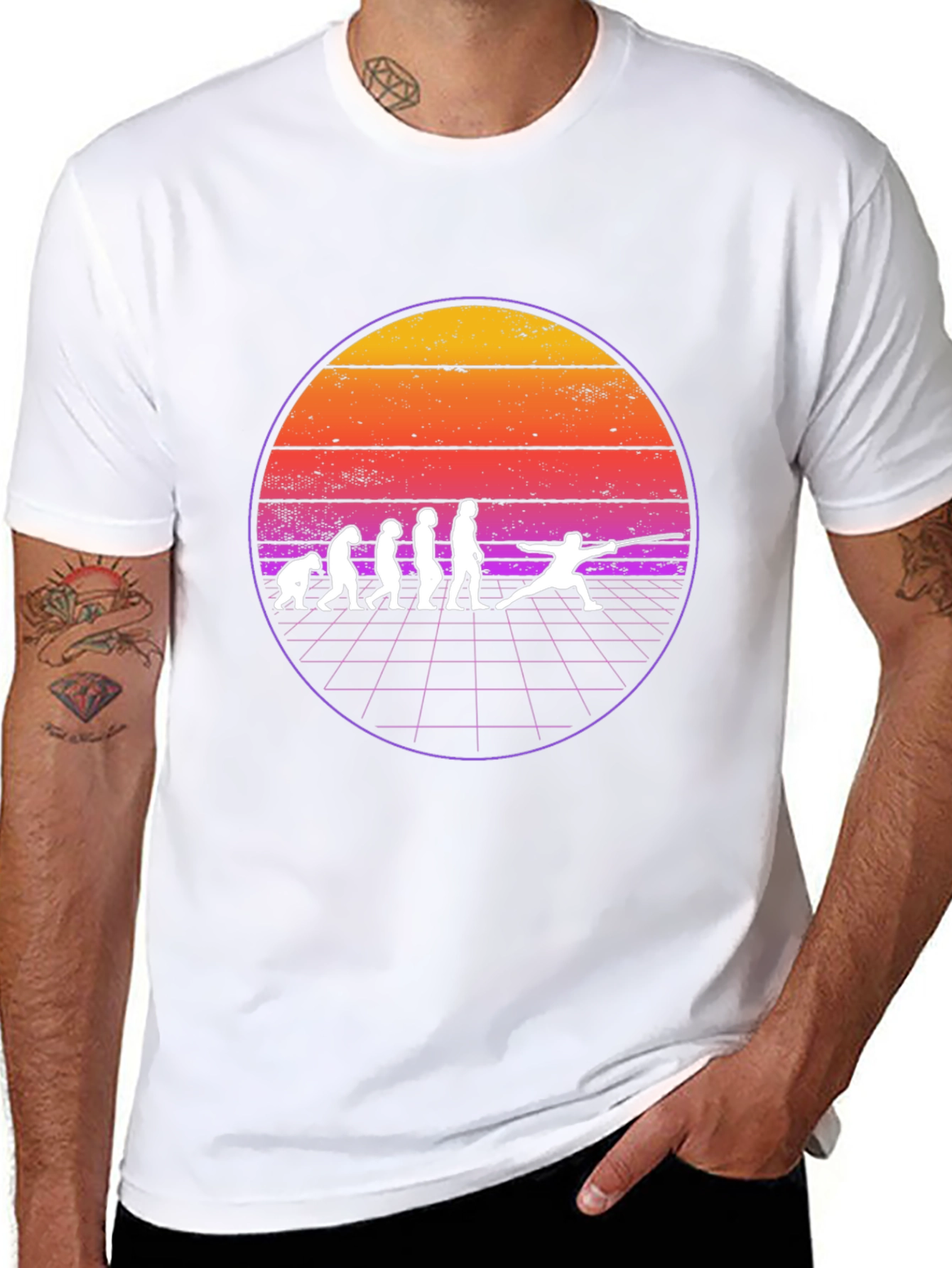 Fencing Evolution T-Shirt - Retro Style