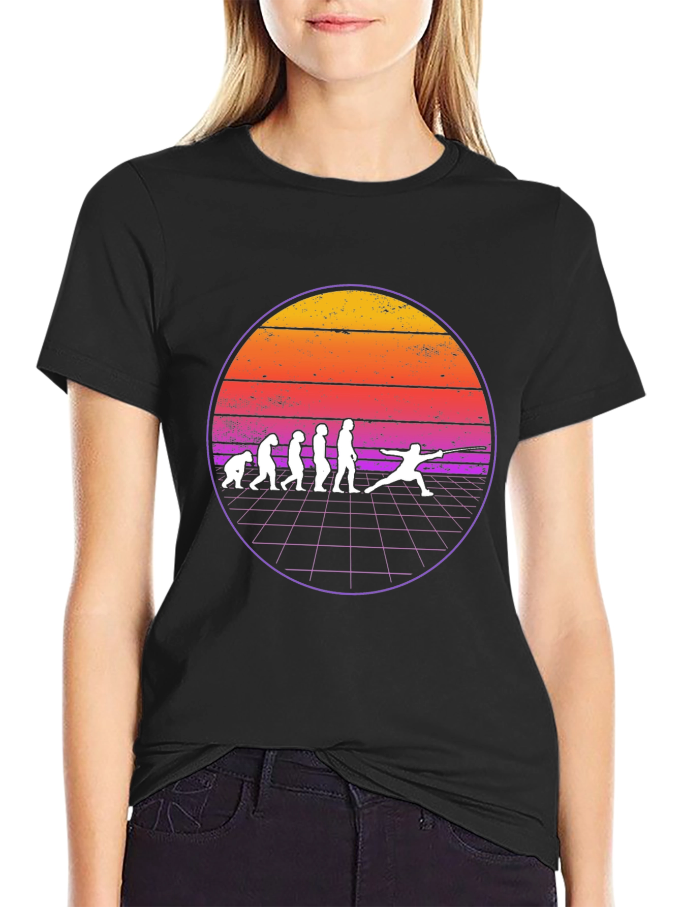 Fencing Evolution T-Shirt - Retro Style