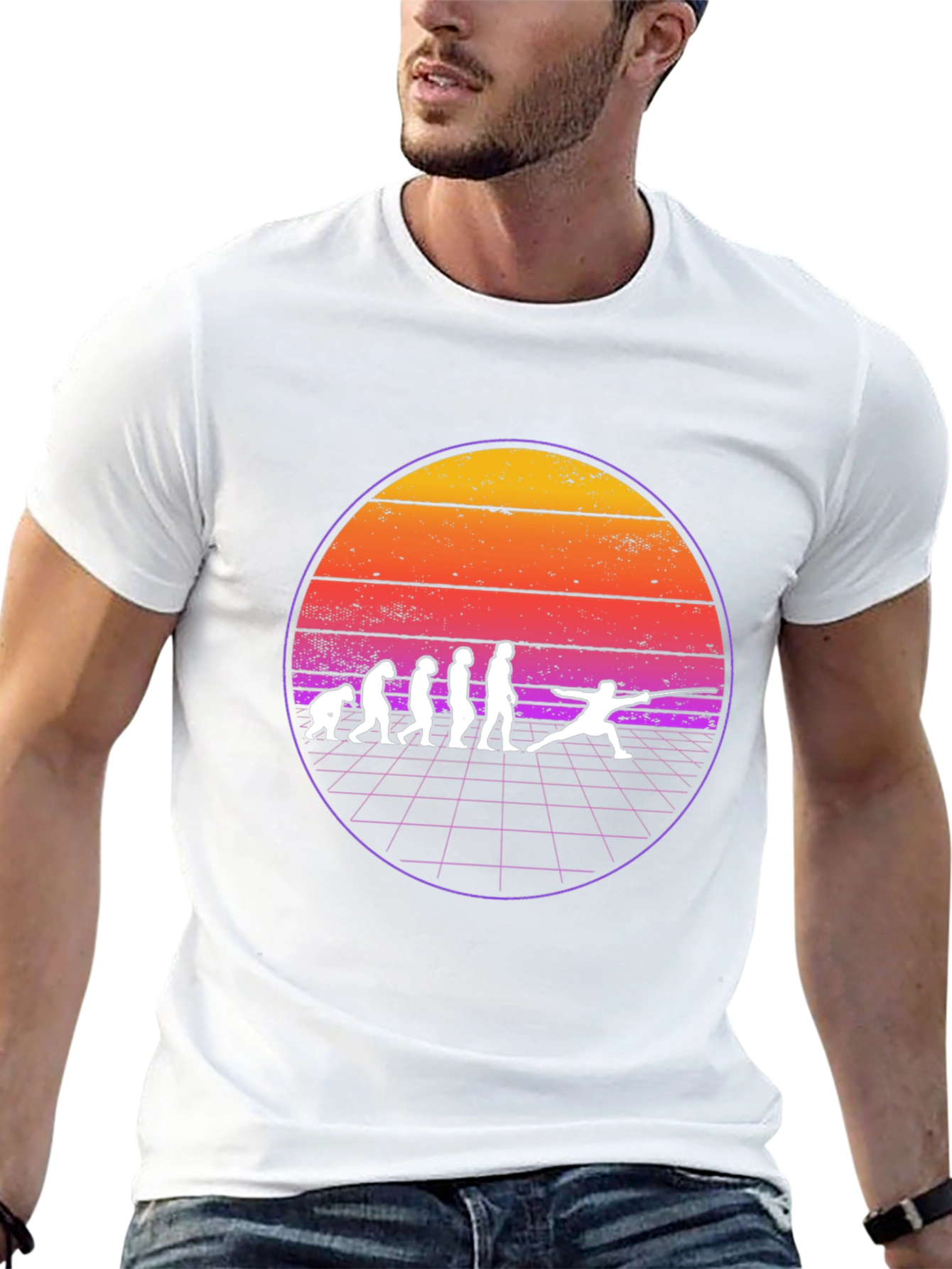 Fencing Evolution T-Shirt - Retro Style