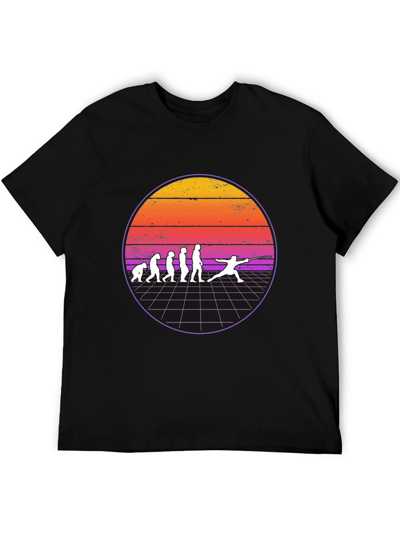 Fencing Evolution T-Shirt - Retro Style