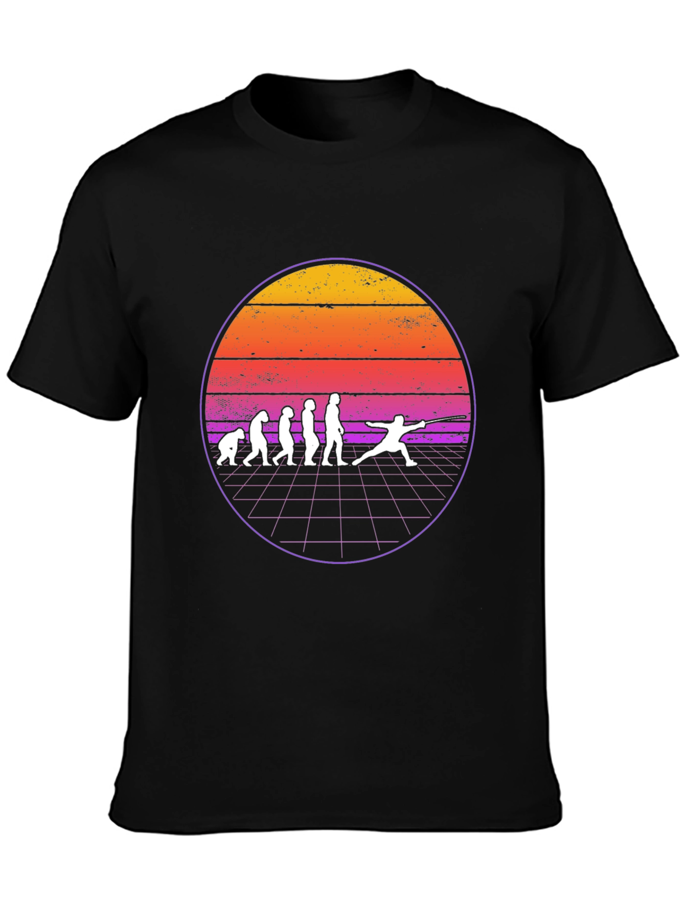 Fencing Evolution T-Shirt - Retro Style