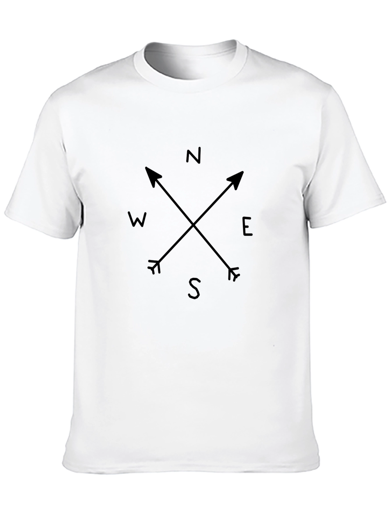 Compass Arrows Graphic Tee - Mens Black T-Shirt