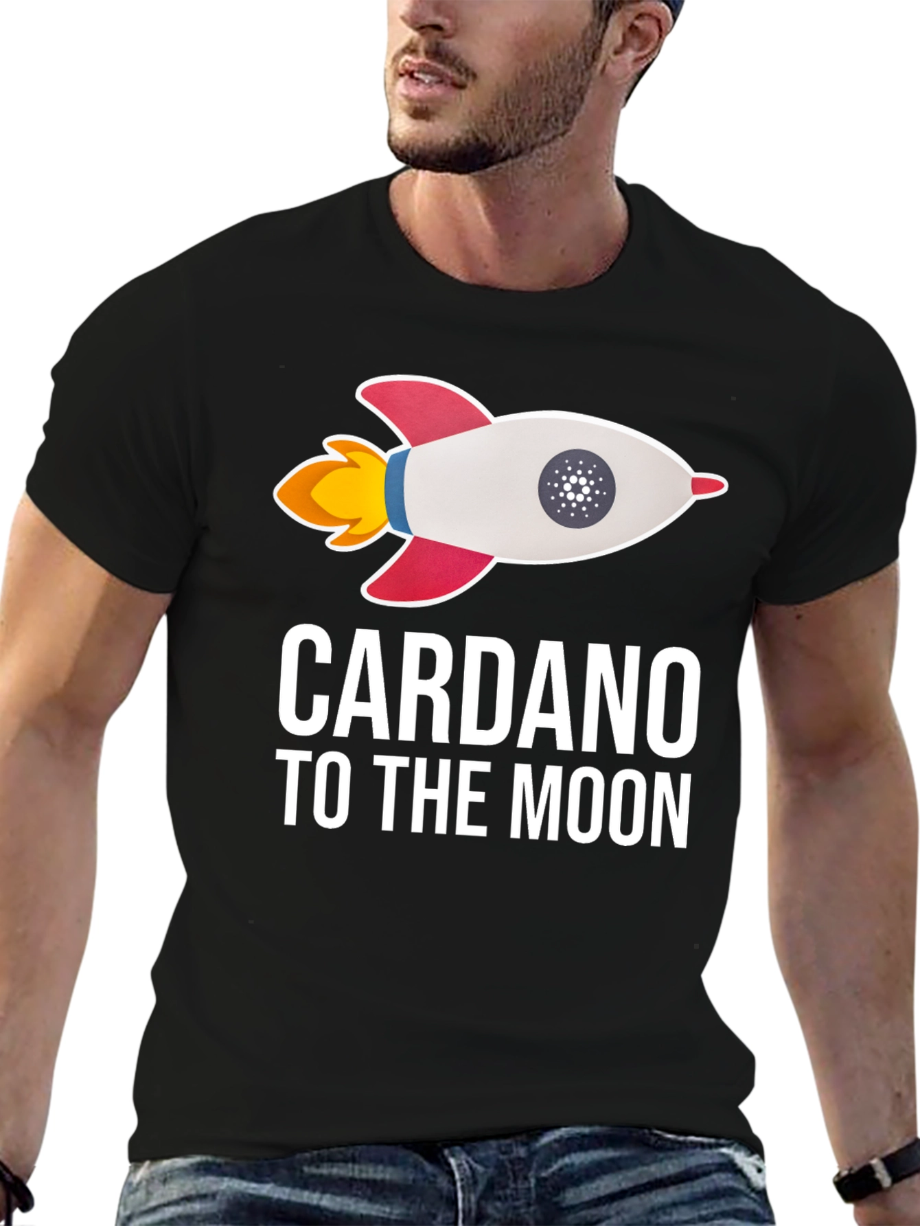 Cardano To The Moon Black T-Shirt