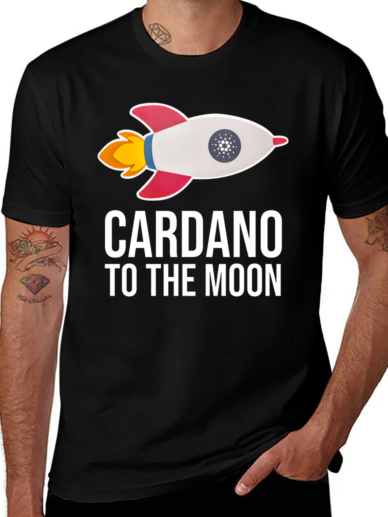 Cardano To The Moon Black T-Shirt