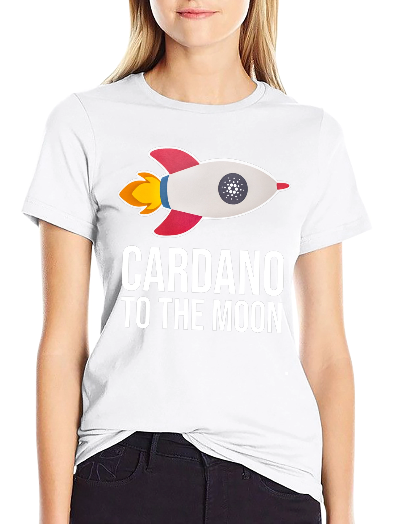 Cardano To The Moon Black T-Shirt