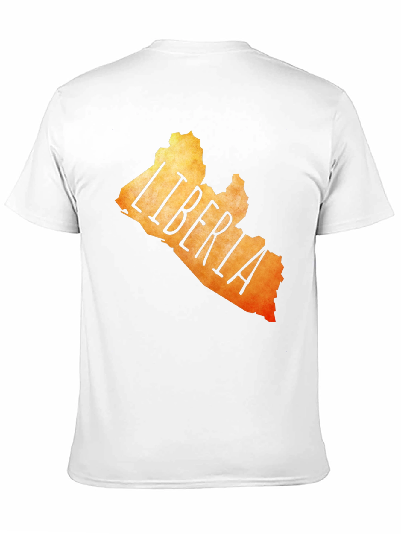 Liberia Map T-Shirt - Black Graphic Tee