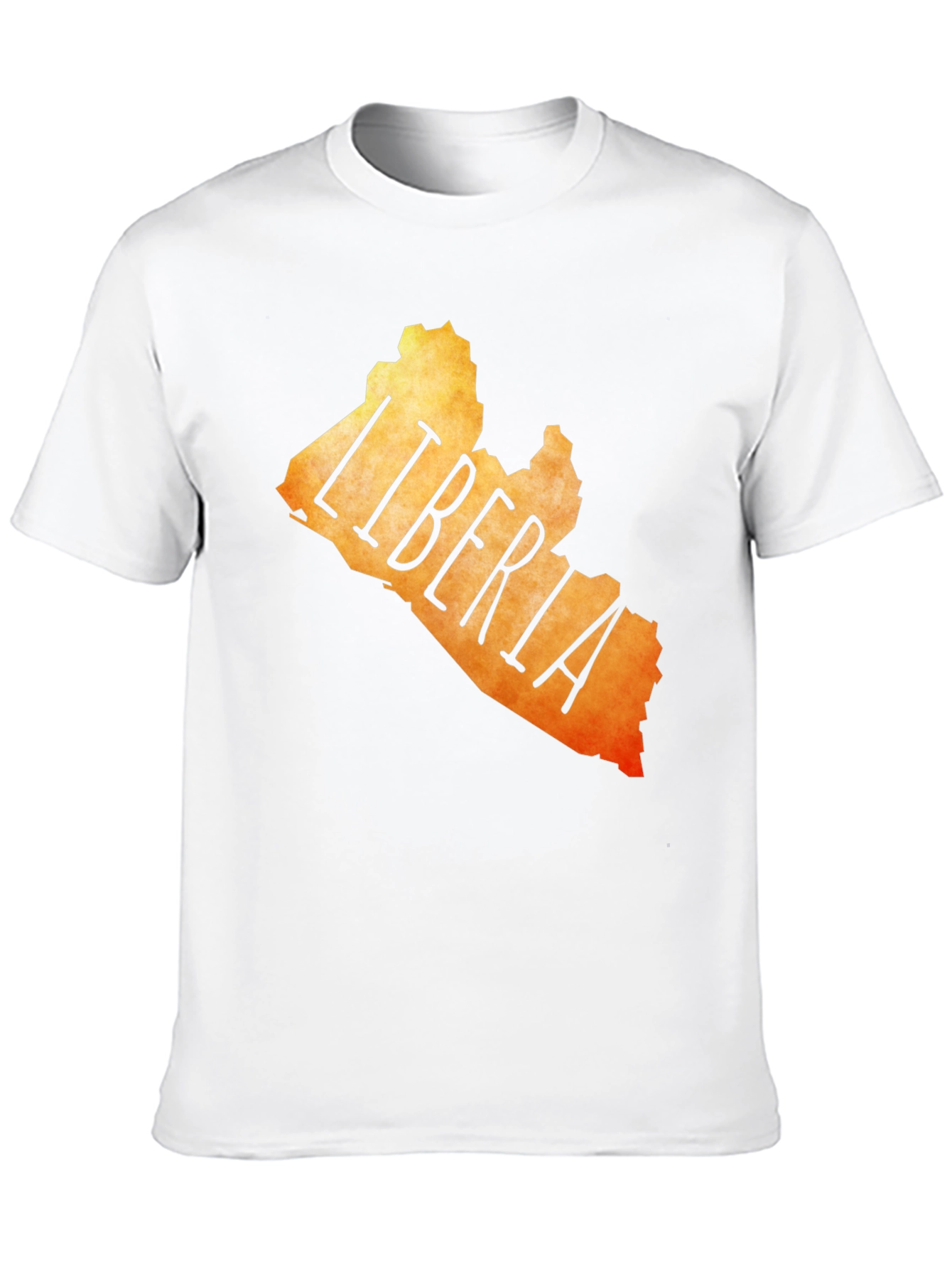 Liberia Map T-Shirt - Black Graphic Tee