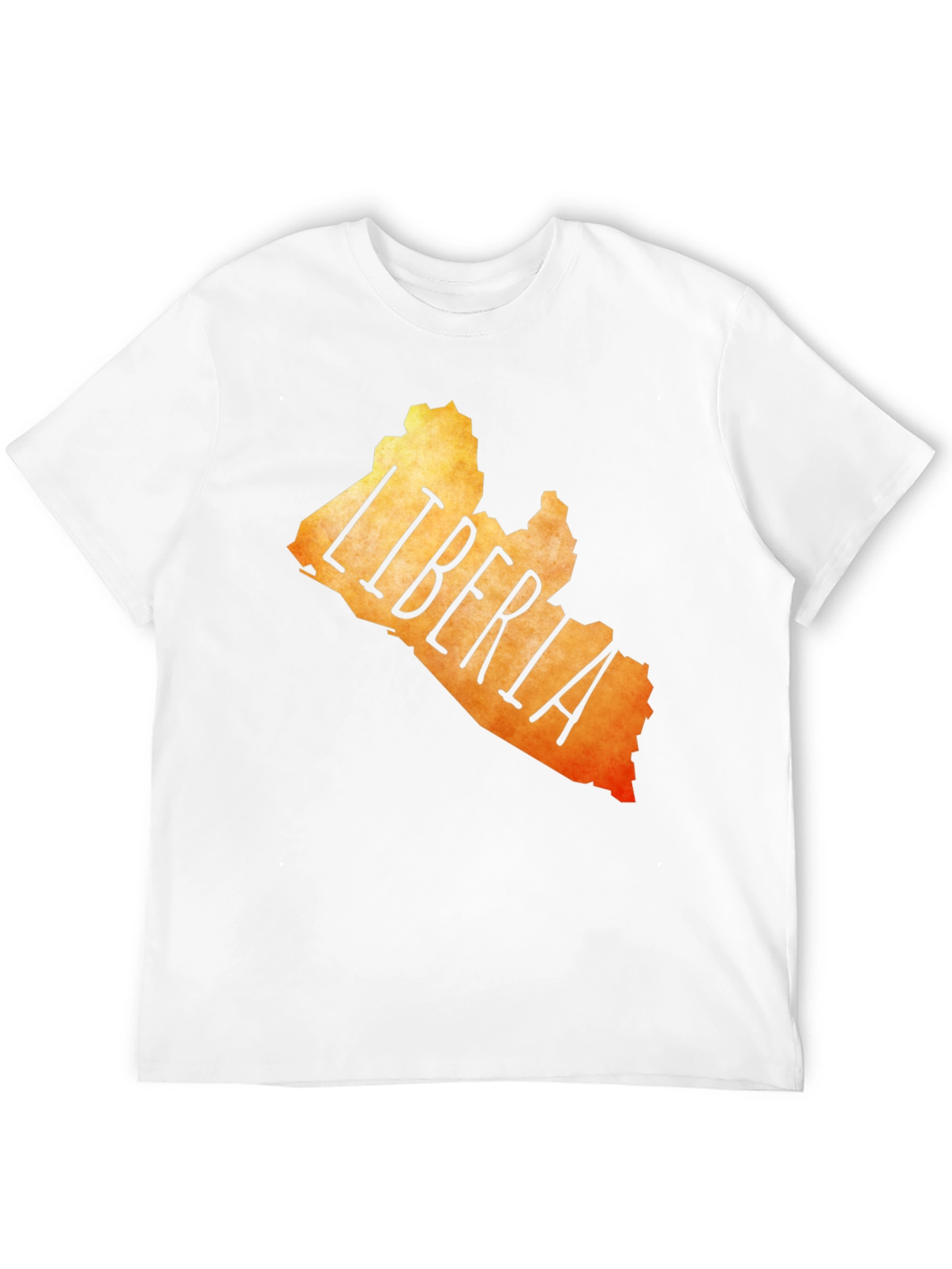 Liberia Map T-Shirt - Black Graphic Tee