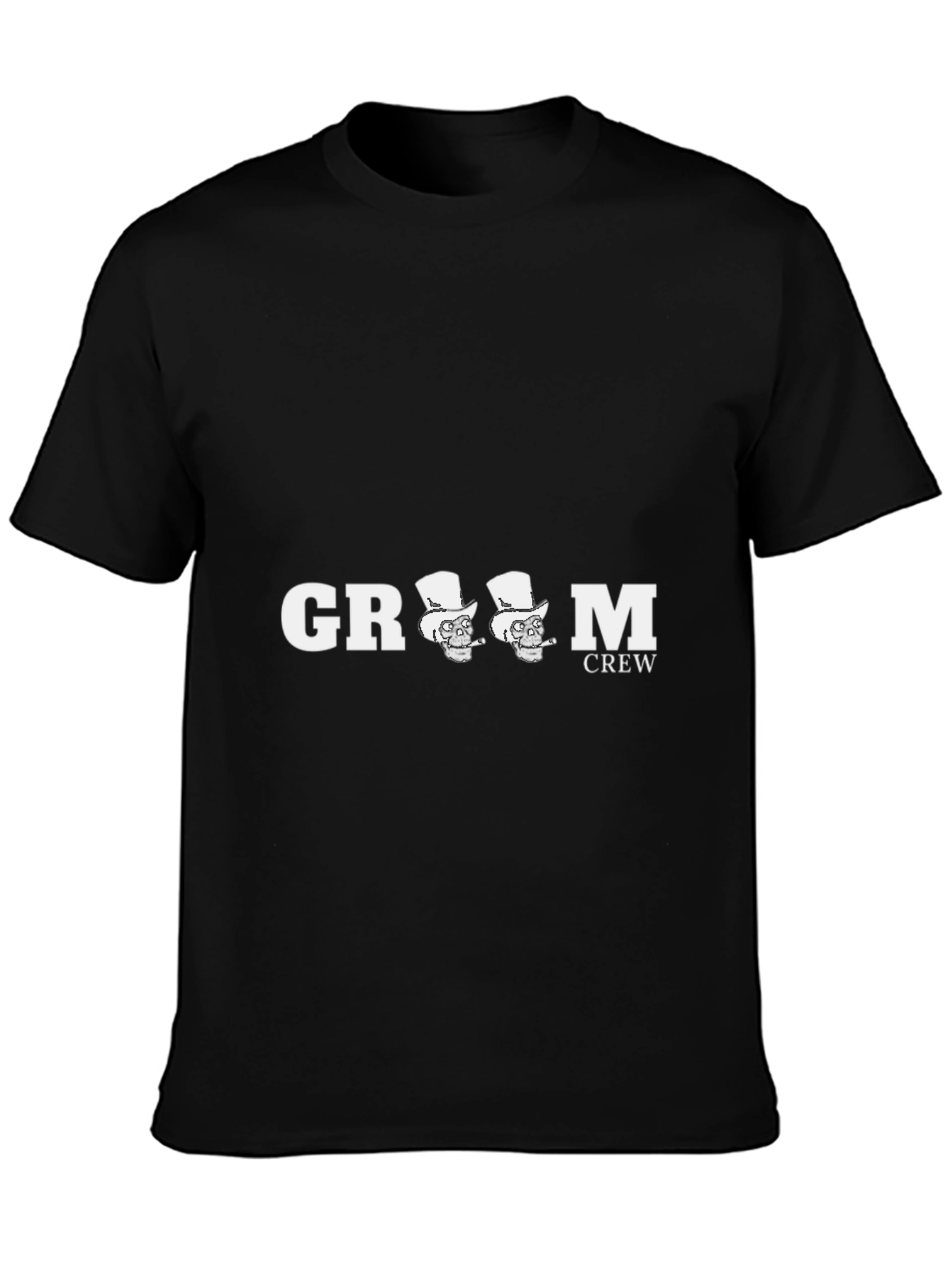 Groom Crew T-Shirt Skull Graphic