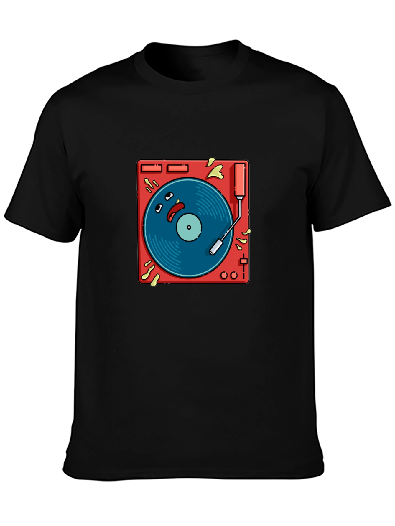 Groovy Turntable Graphic T-Shirt - Music Lover Tee