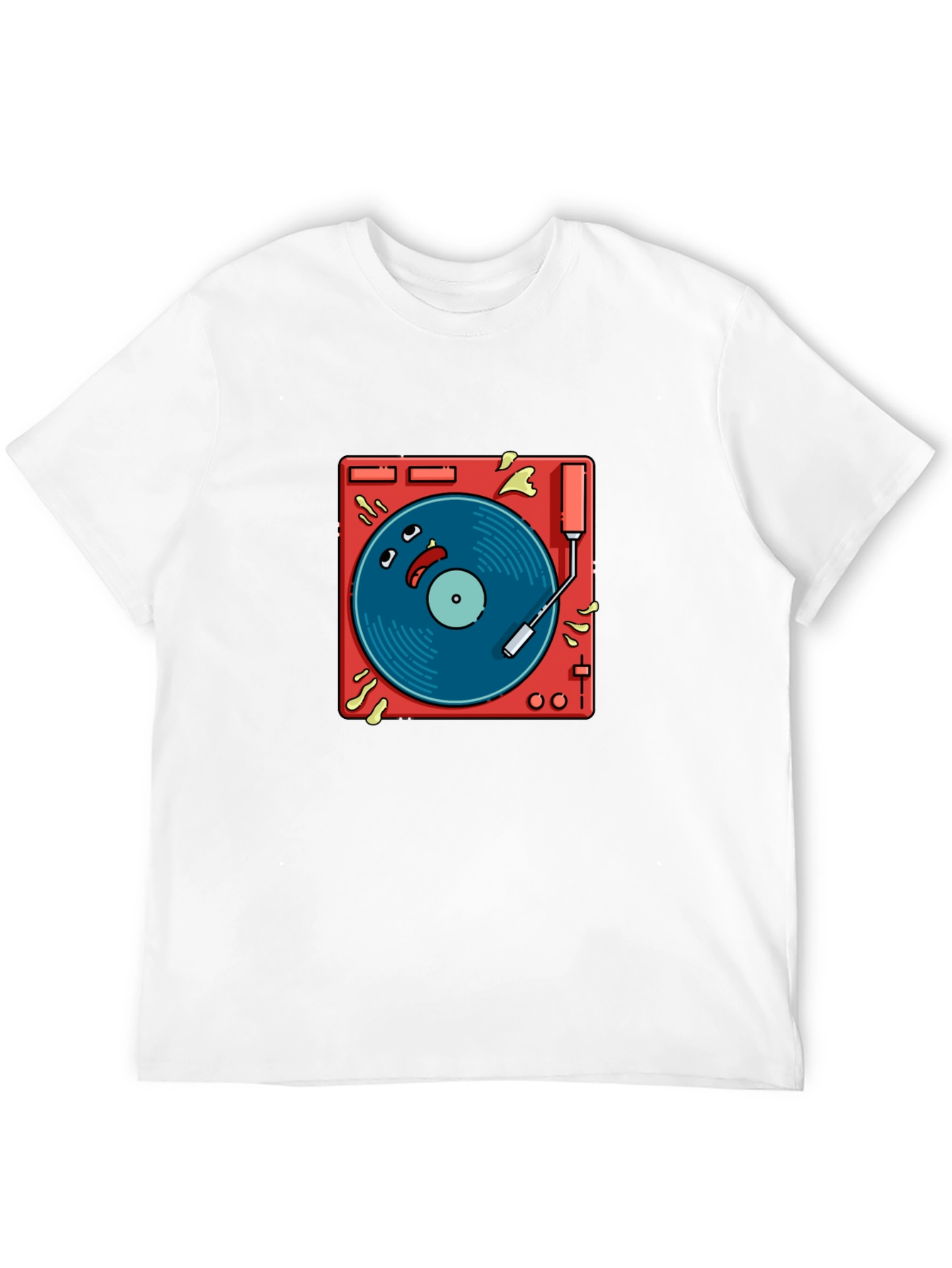 Groovy Turntable Graphic T-Shirt - Music Lover Tee
