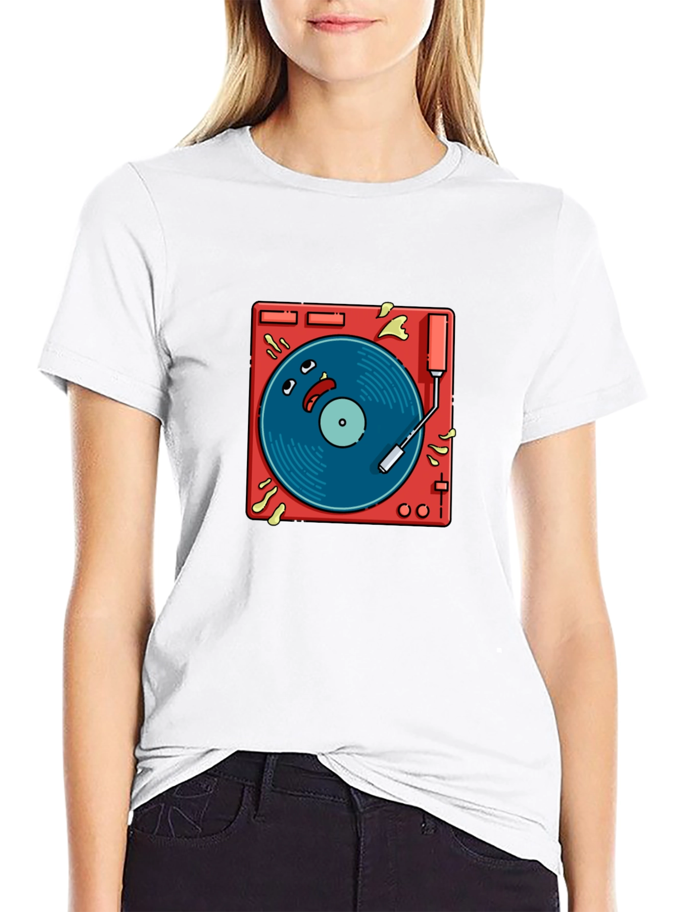 Groovy Turntable Graphic T-Shirt - Music Lover Tee