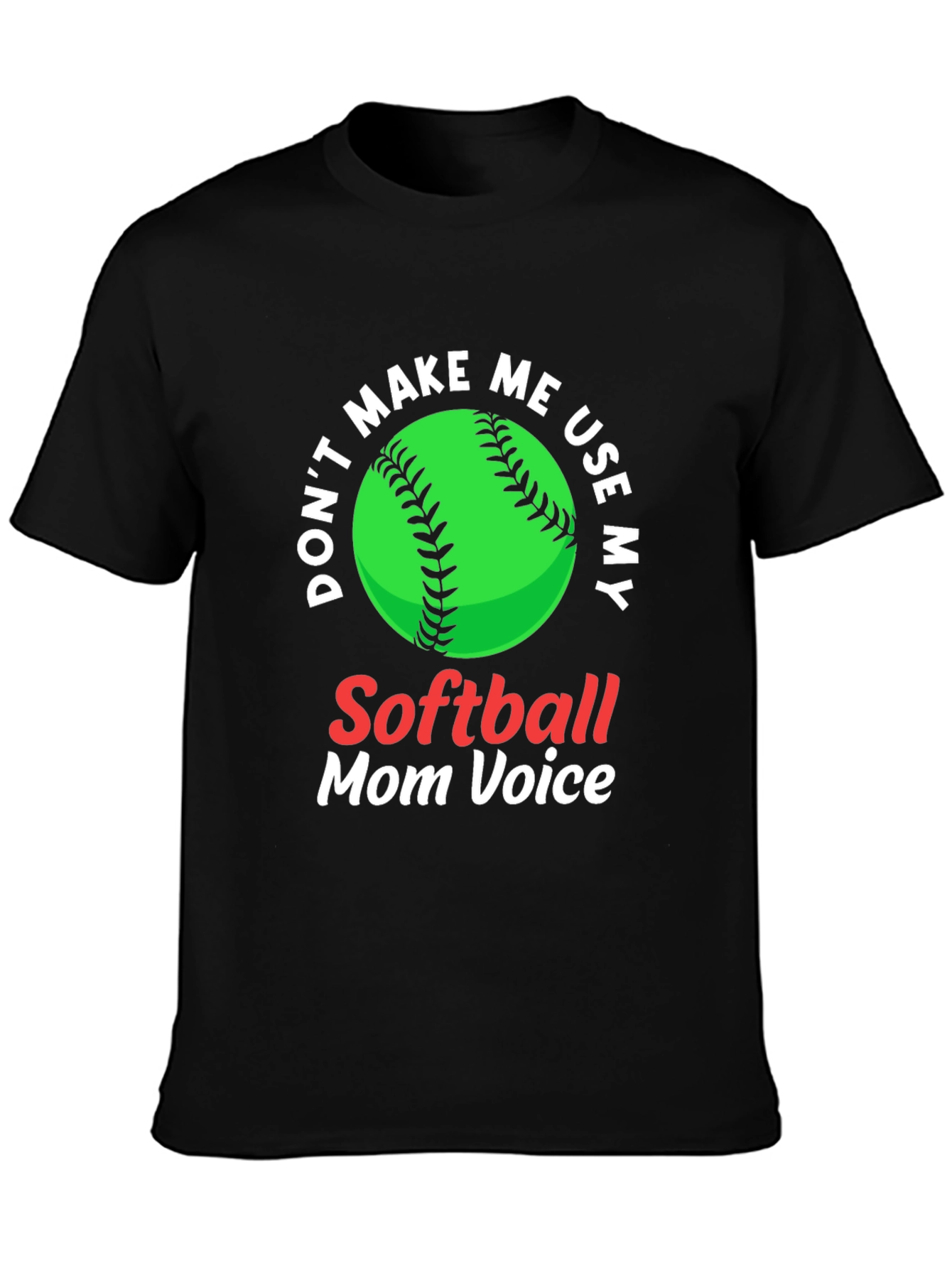 Softball Mom Voice Graphic T-Shirt