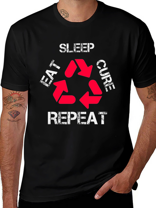 Eat Sleep Cure Repeat Graphic T-Shirt