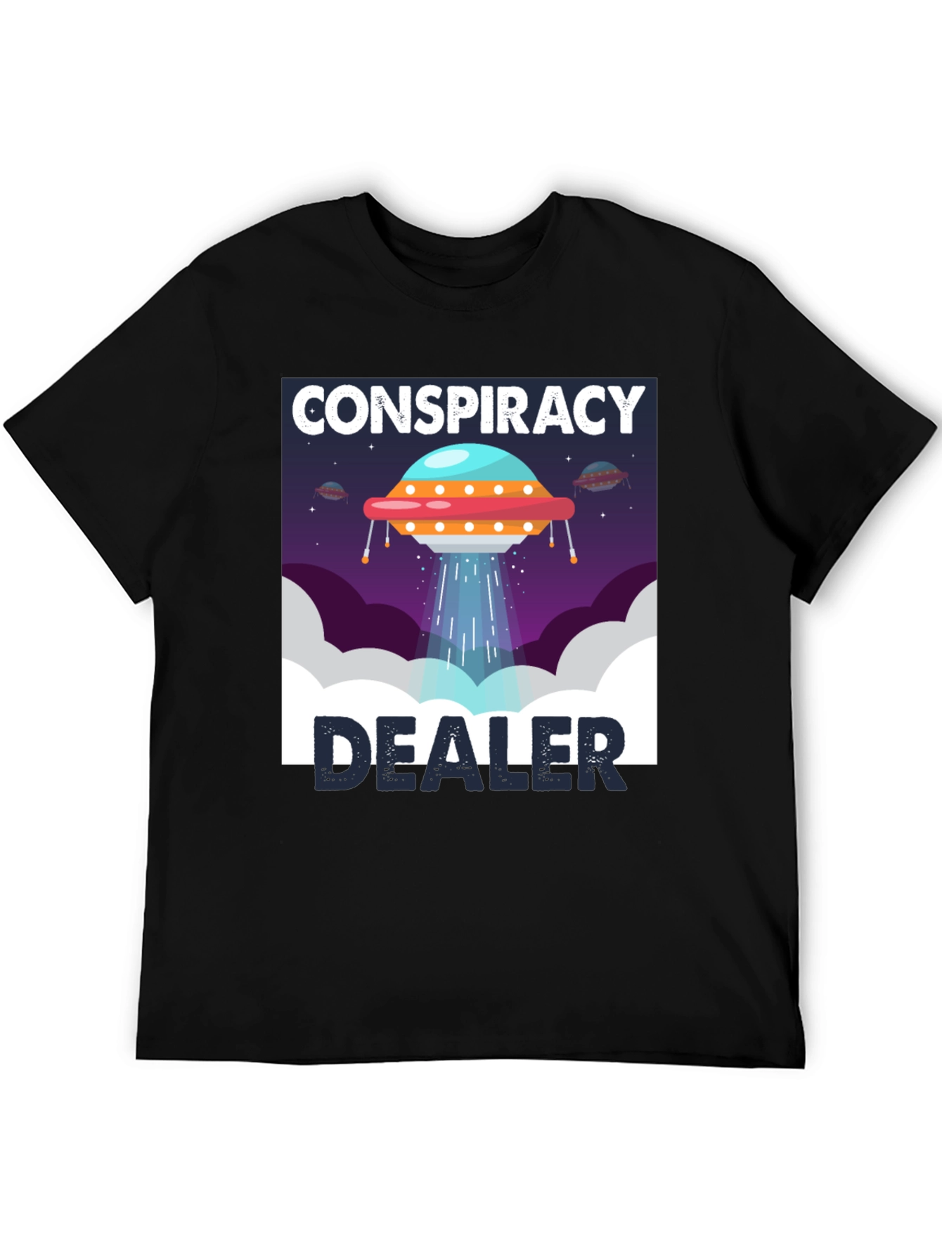 Conspiracy Dealer Graphic T-Shirt - UFO Design