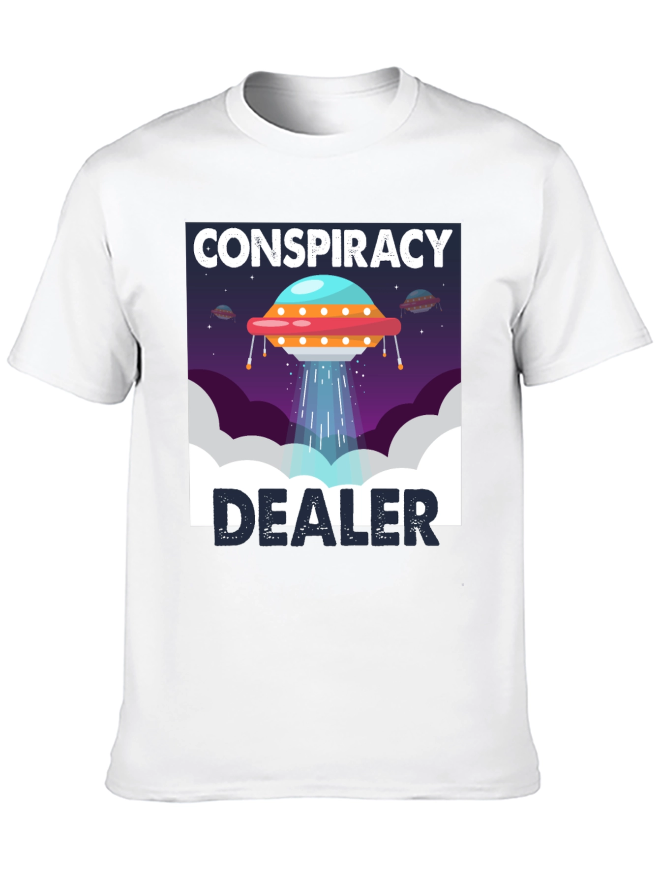 Conspiracy Dealer Graphic T-Shirt - UFO Design