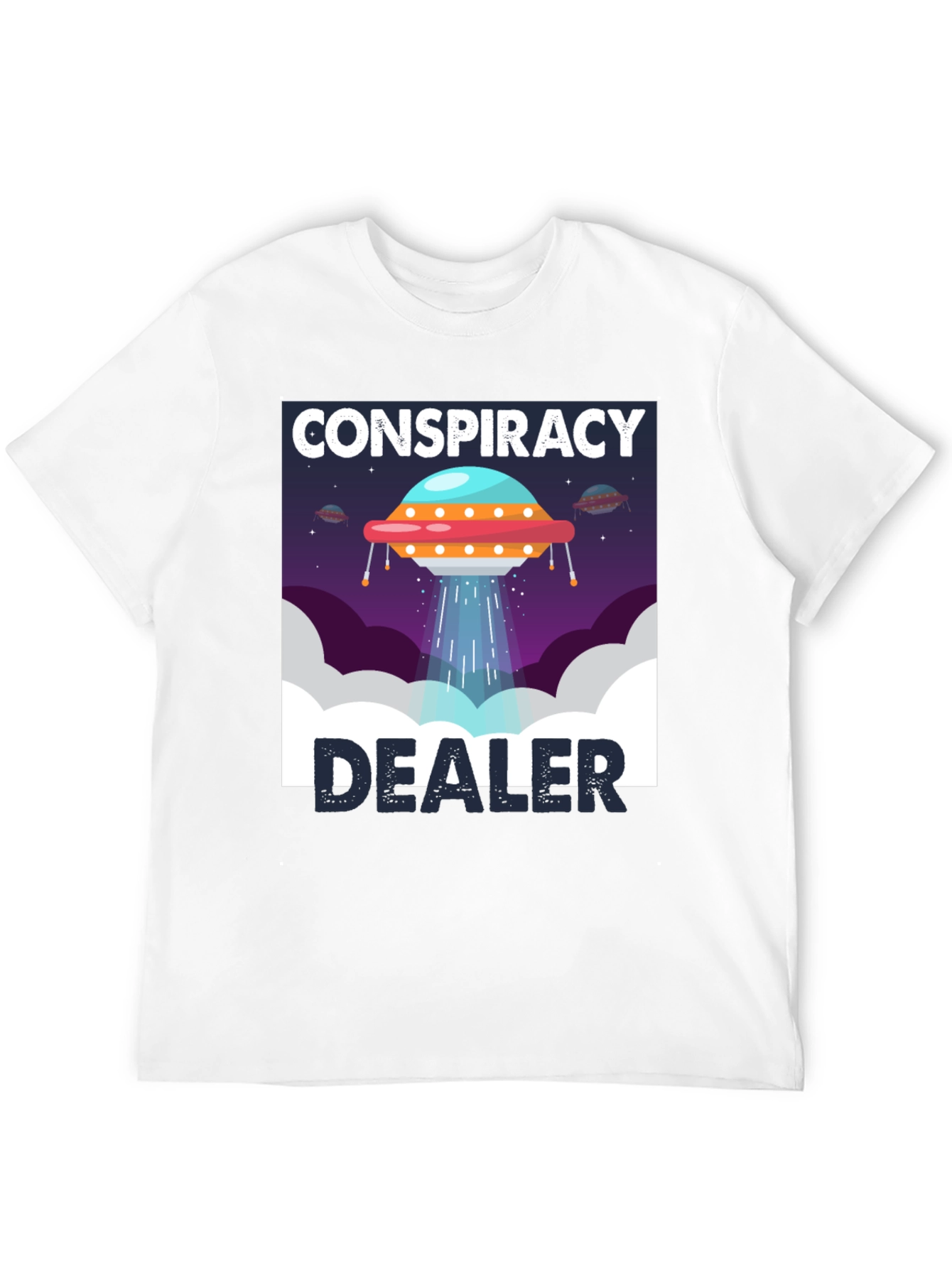 Conspiracy Dealer Graphic T-Shirt - UFO Design