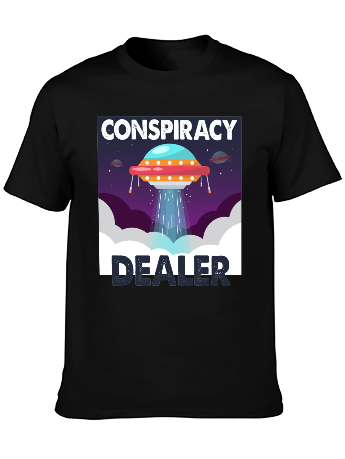 Conspiracy Dealer Graphic T-Shirt - UFO Design