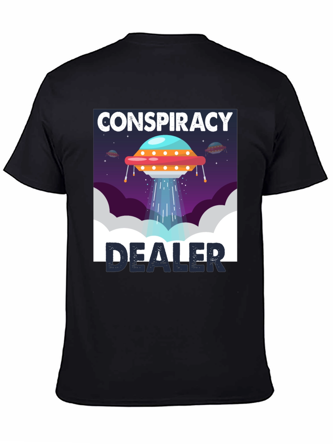Conspiracy Dealer Graphic T-Shirt - UFO Design