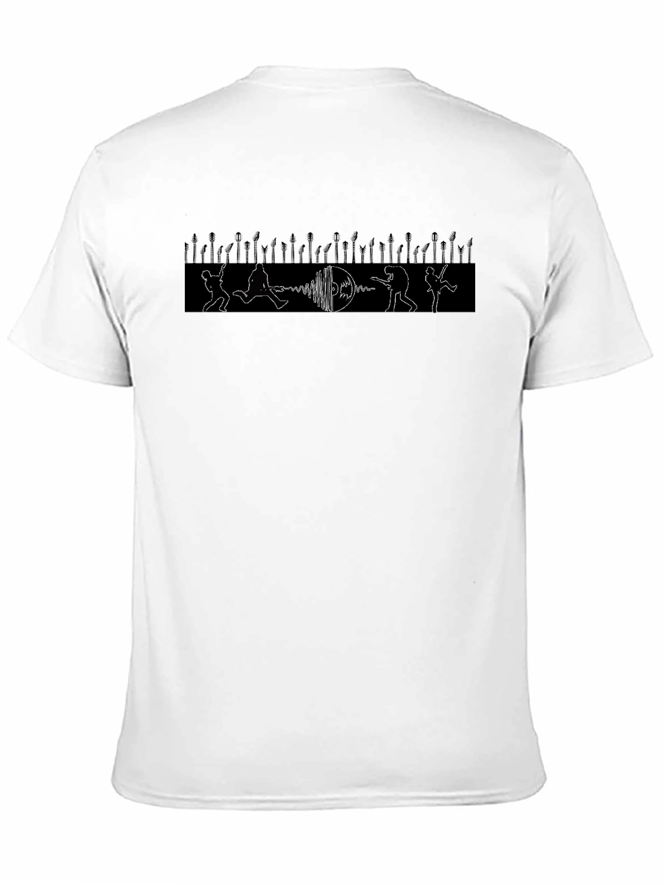 Rock Band Graphic Print Black Tee