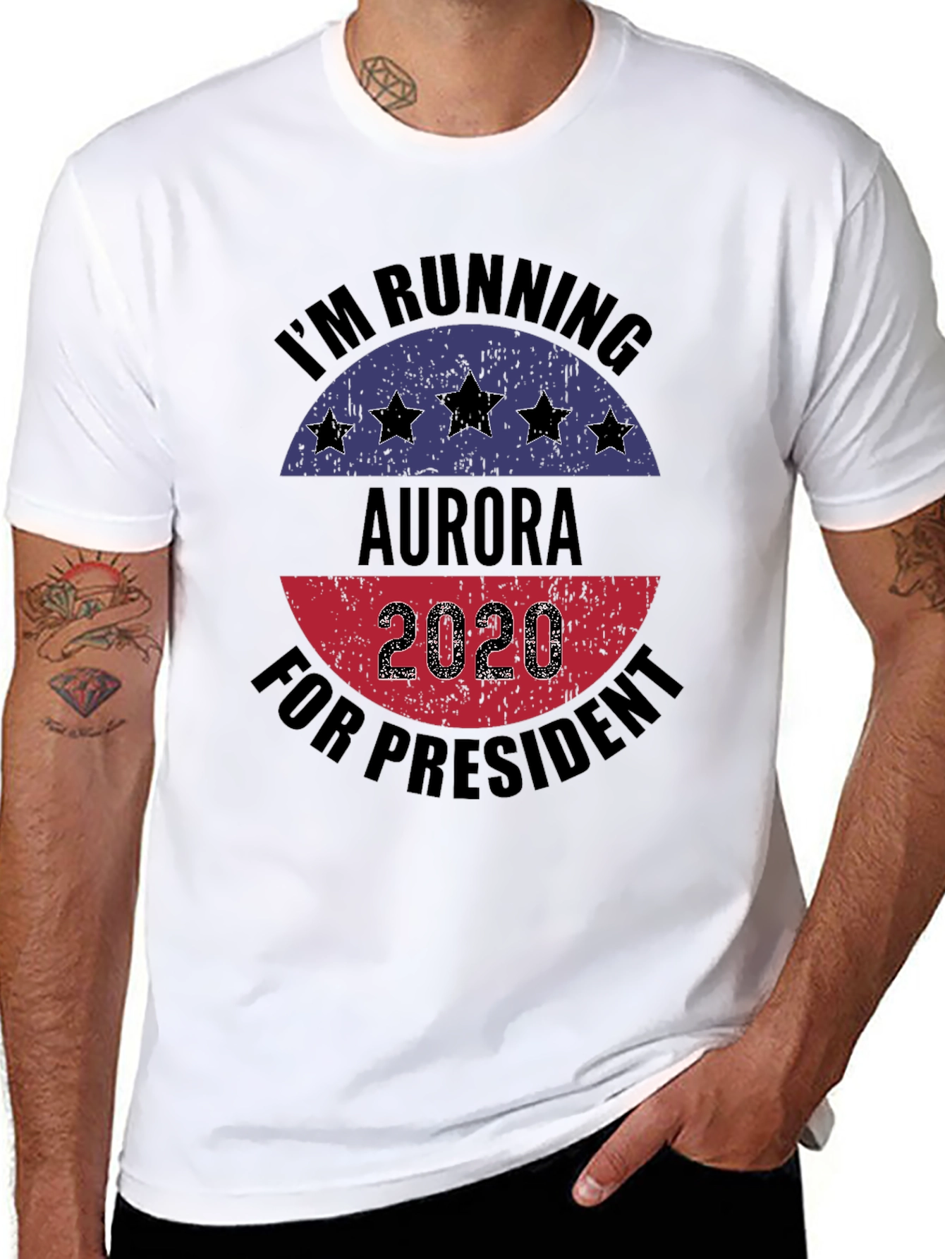 Aurora for President 2020 Black T-Shirt