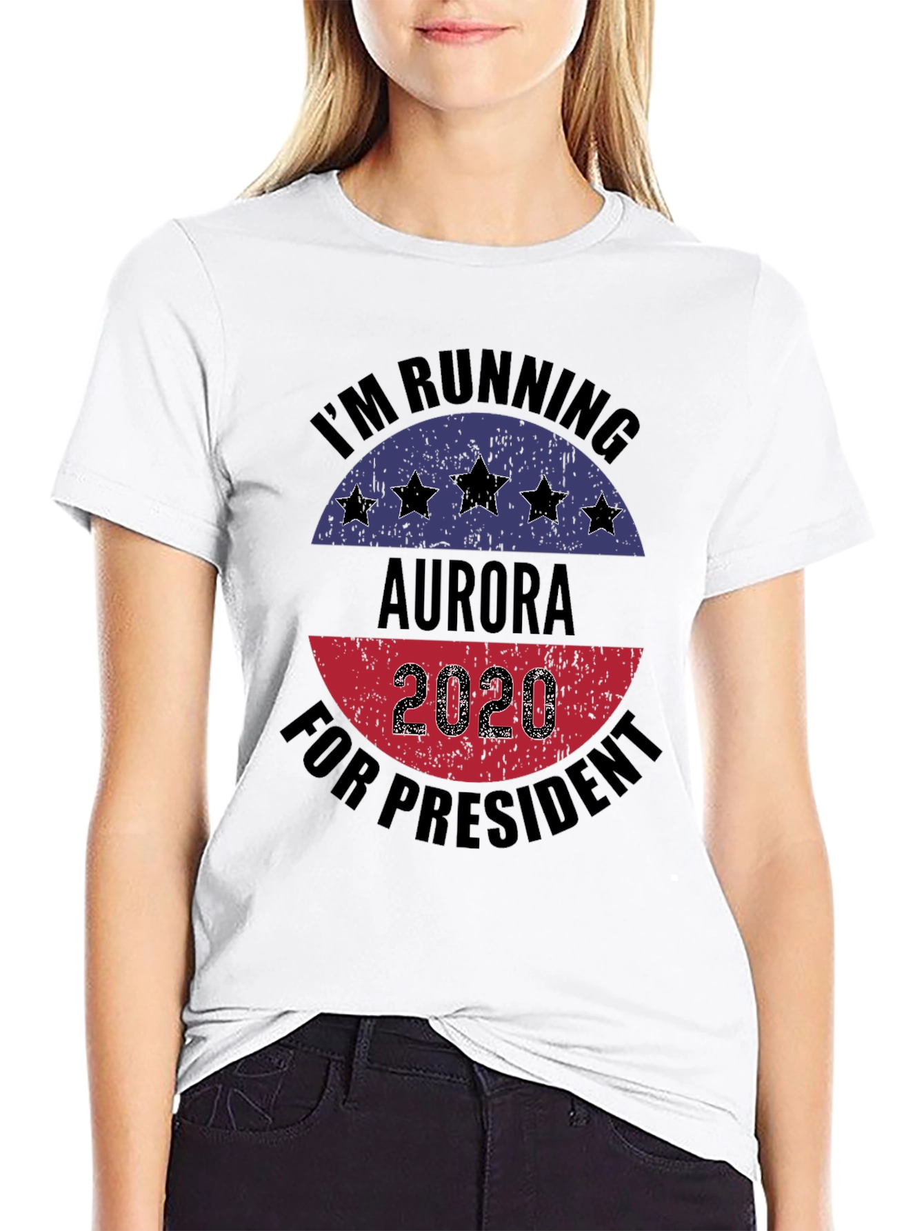 Aurora for President 2020 Black T-Shirt