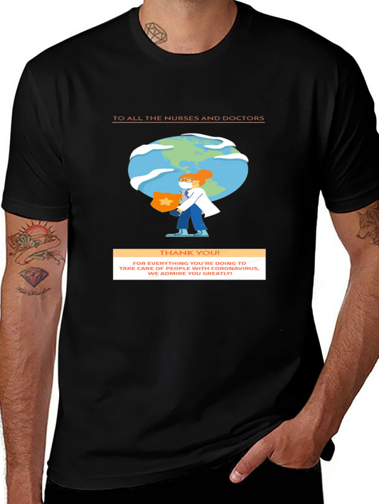 Heroes in Scrubs Graphic Tee - Thank You Nurses & Doctors