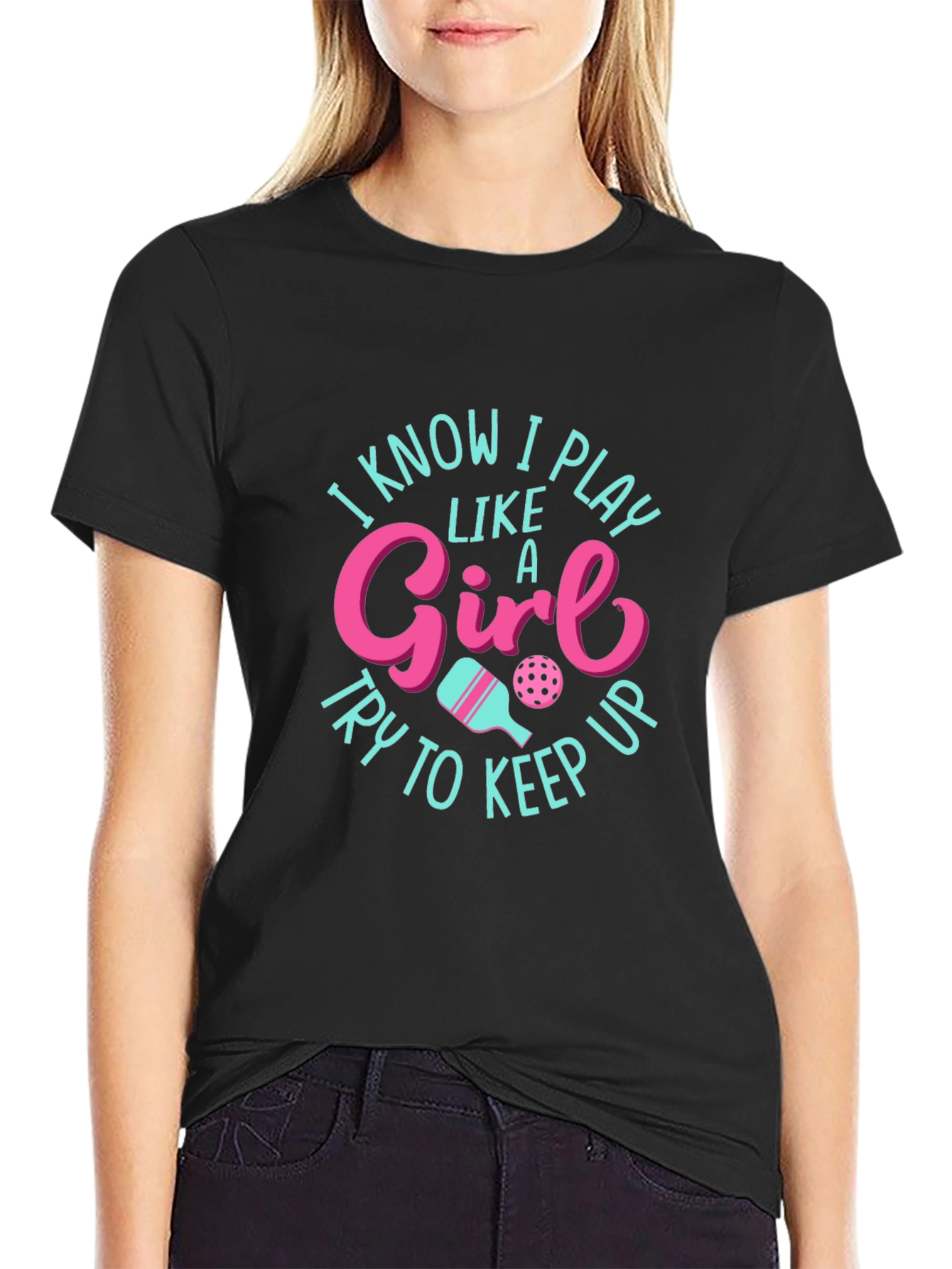 Play Like a Girl T-Shirt: Pickleball Design Tee