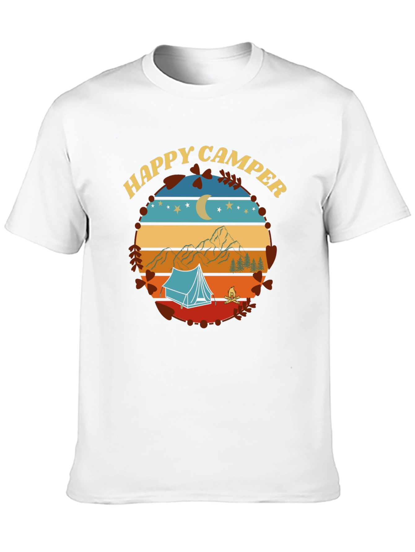 Happy Camper Graphic Tee - Nature Adventure Shirt