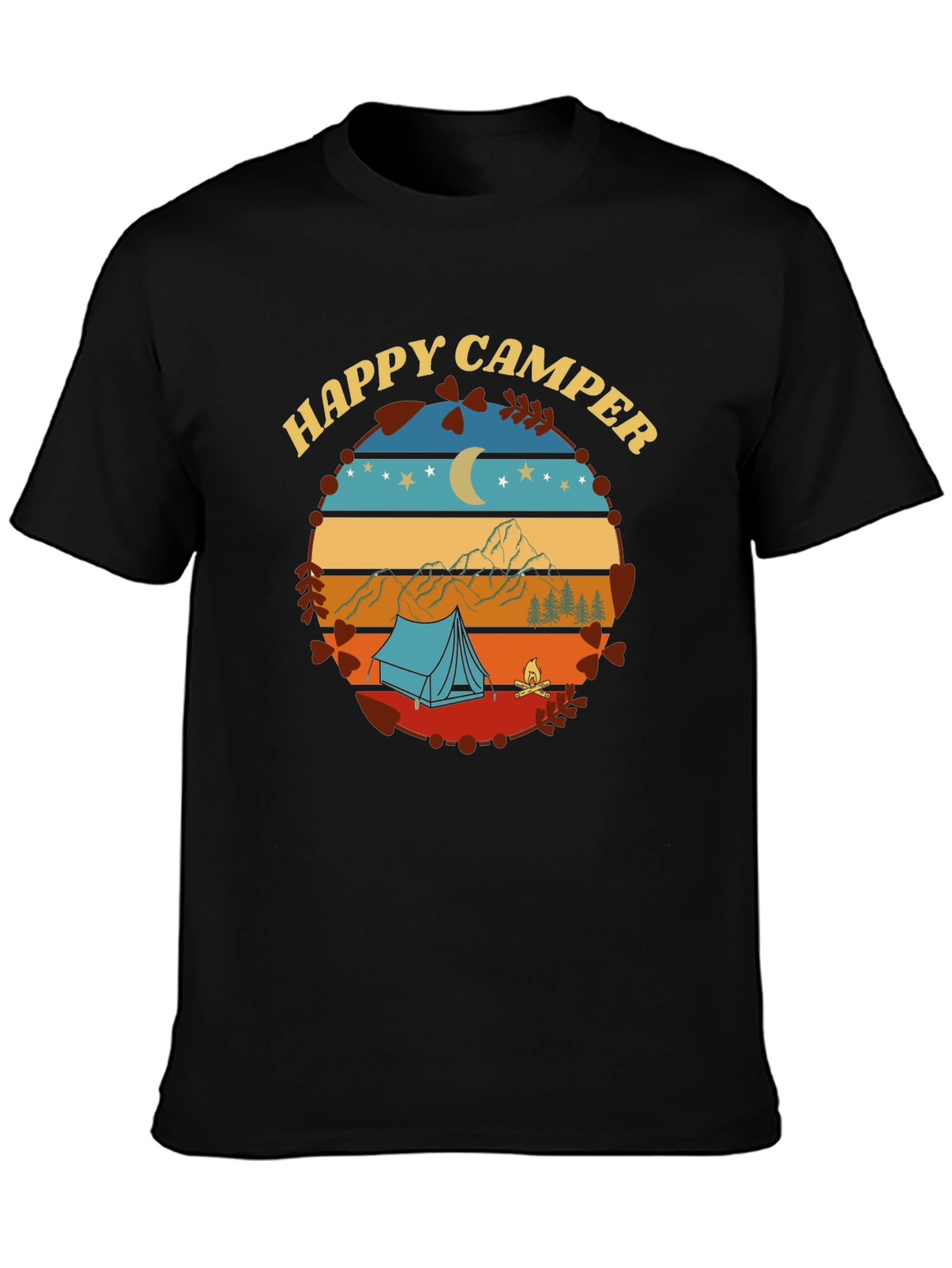 Happy Camper Graphic Tee - Nature Adventure Shirt