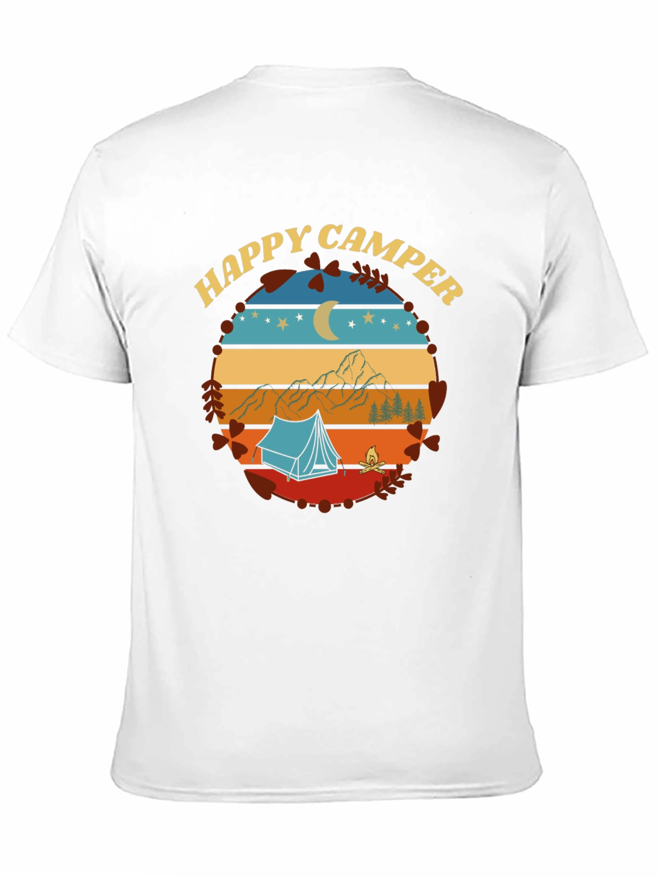 Happy Camper Graphic Tee - Nature Adventure Shirt