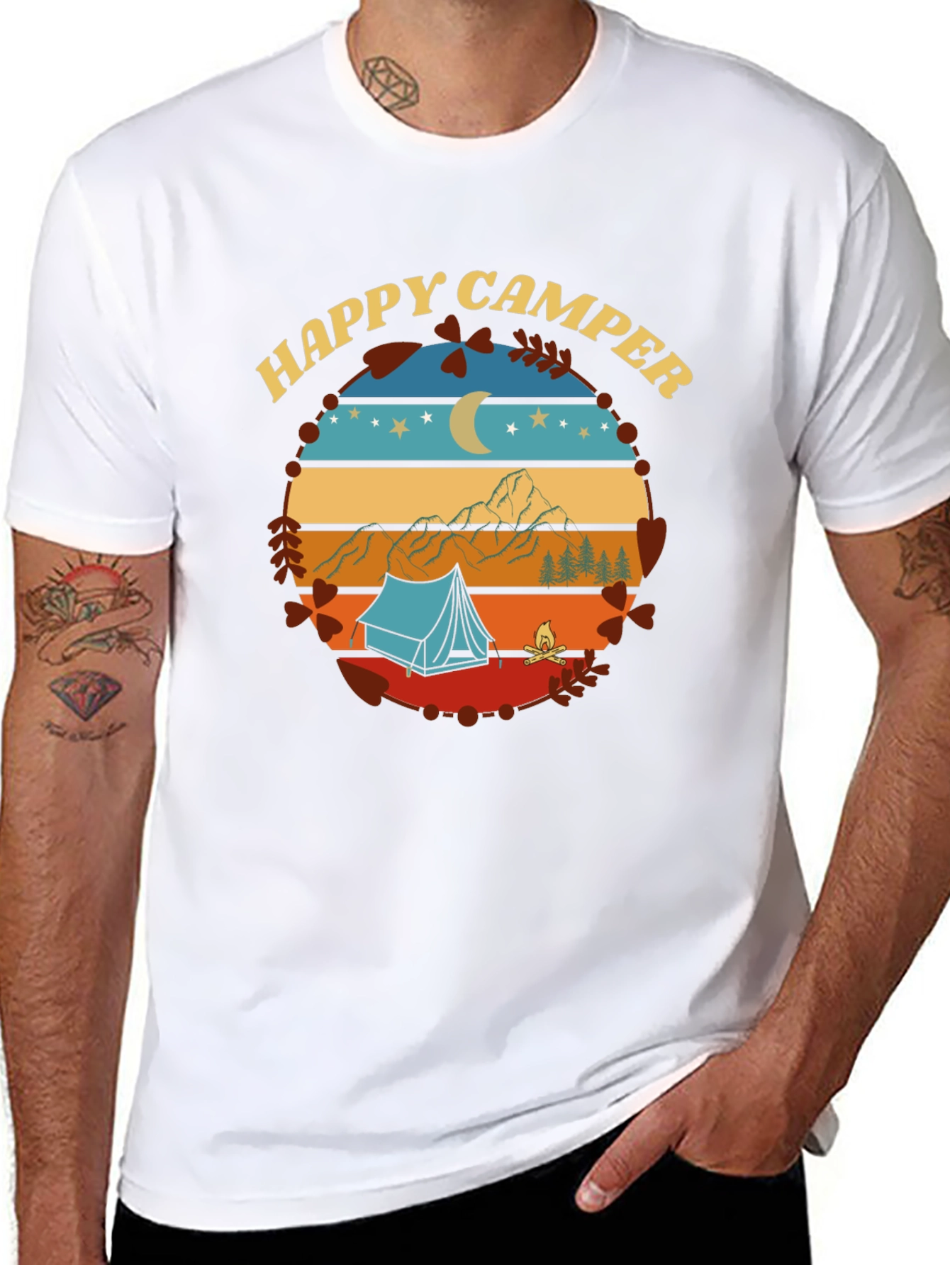 Happy Camper Graphic Tee - Nature Adventure Shirt