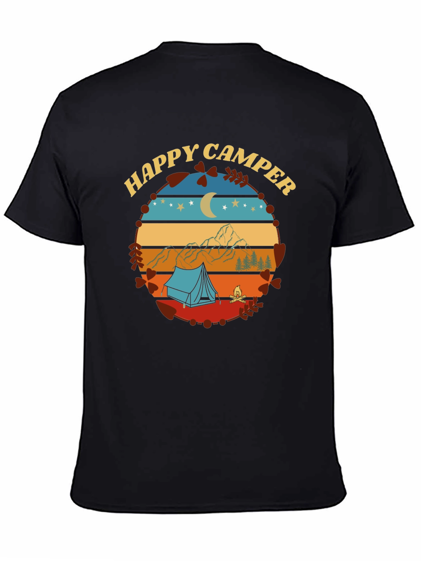 Happy Camper Graphic Tee - Nature Adventure Shirt