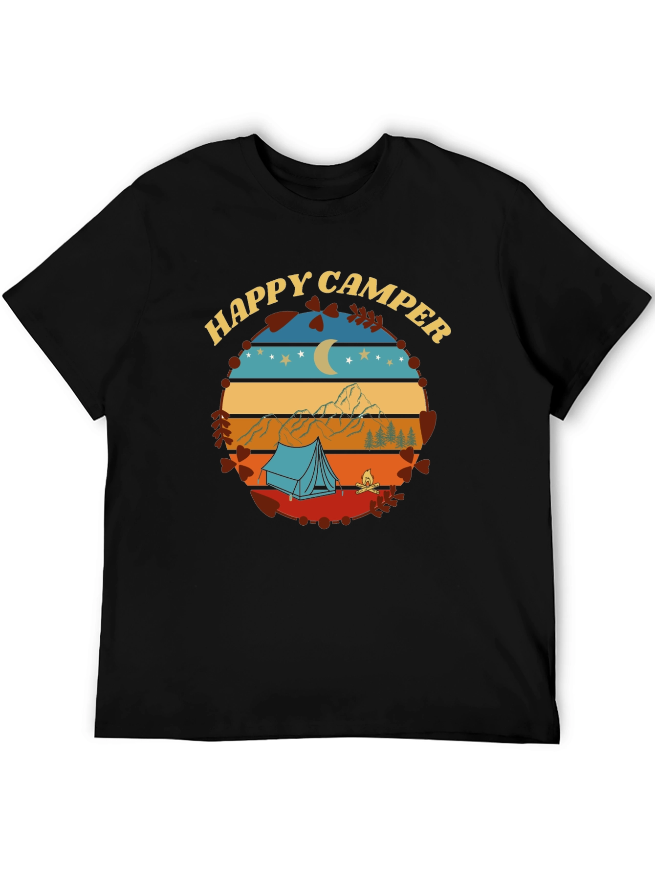 Happy Camper Graphic Tee - Nature Adventure Shirt