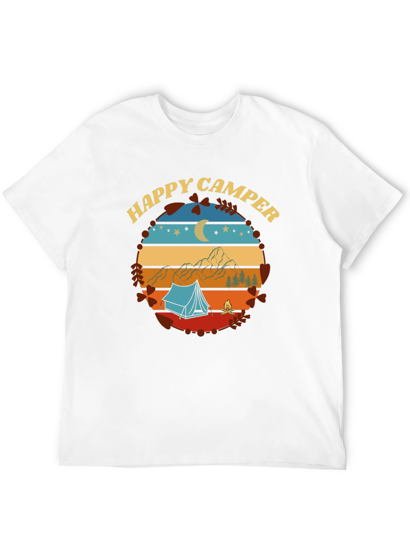 Happy Camper Graphic Tee - Nature Adventure Shirt
